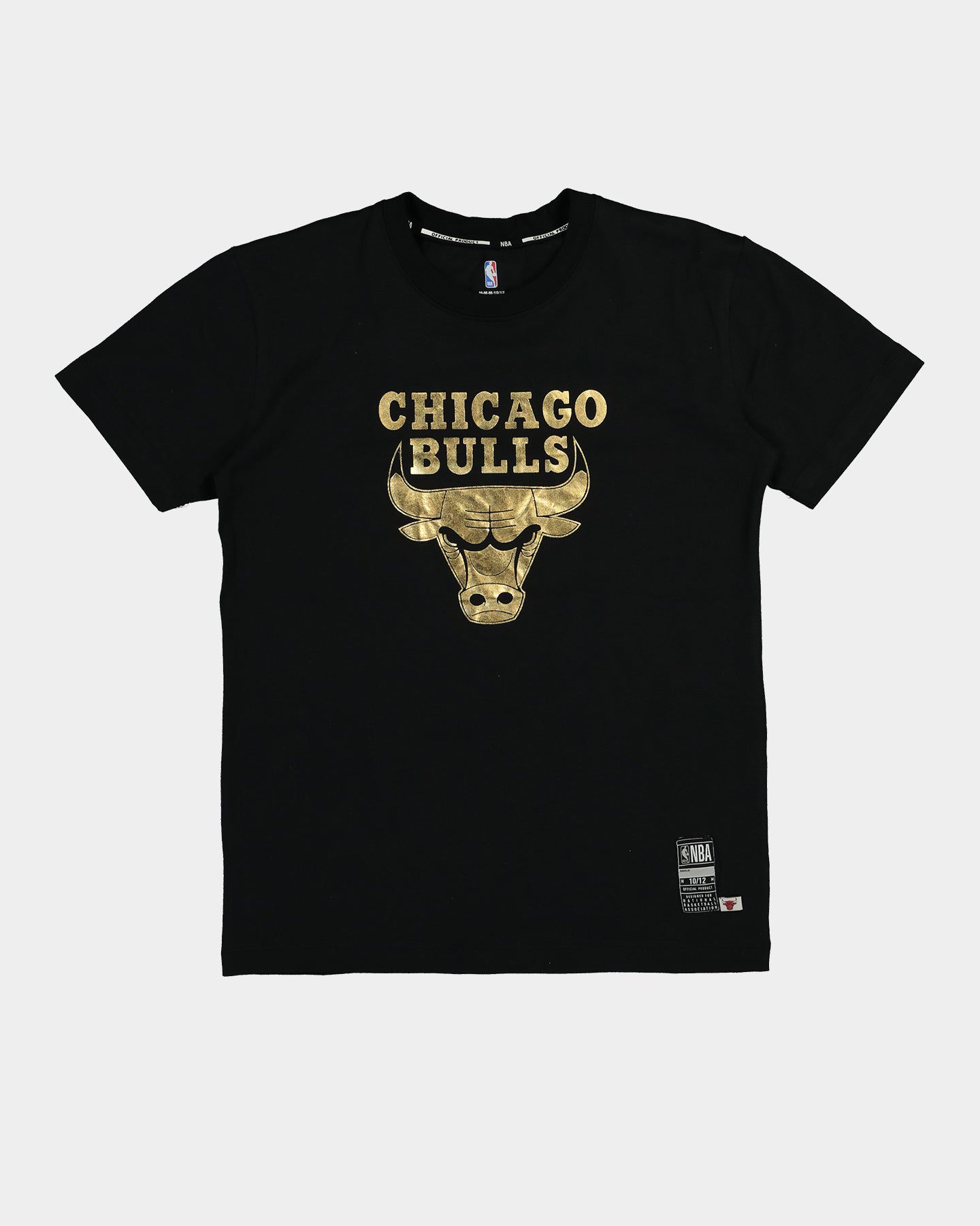 NBA Kids' Chicago Bulls Gold Foil Team Logo T-Shirt Black