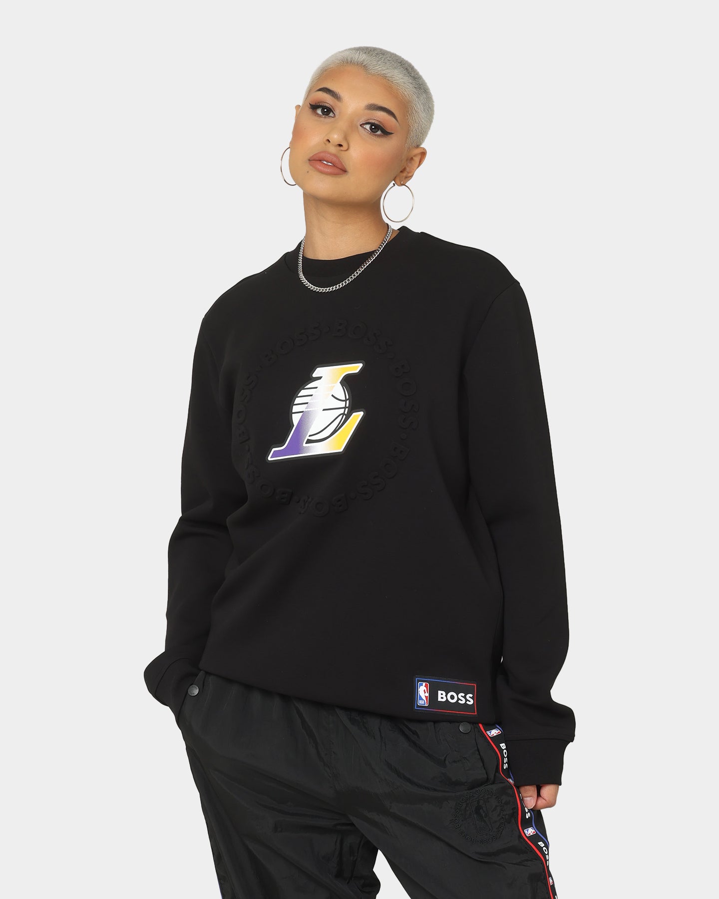 Hugo Boss Hugo Boss X NBA Basic Los Angeles Lakers Crewneck Sweatshirt Black Style001