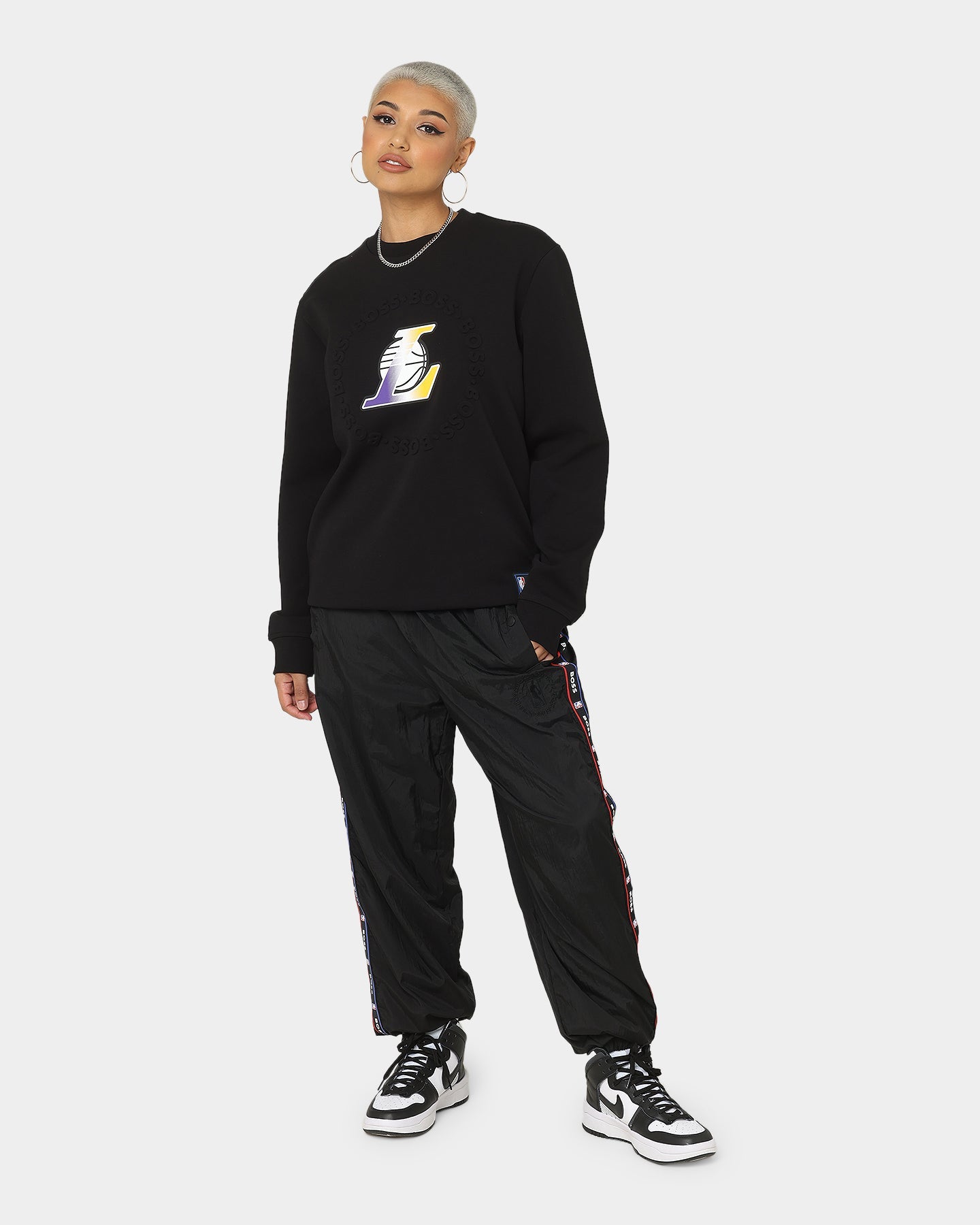 Hugo Boss Hugo Boss X NBA Basic Los Angeles Lakers Crewneck Sweatshirt Black Style001