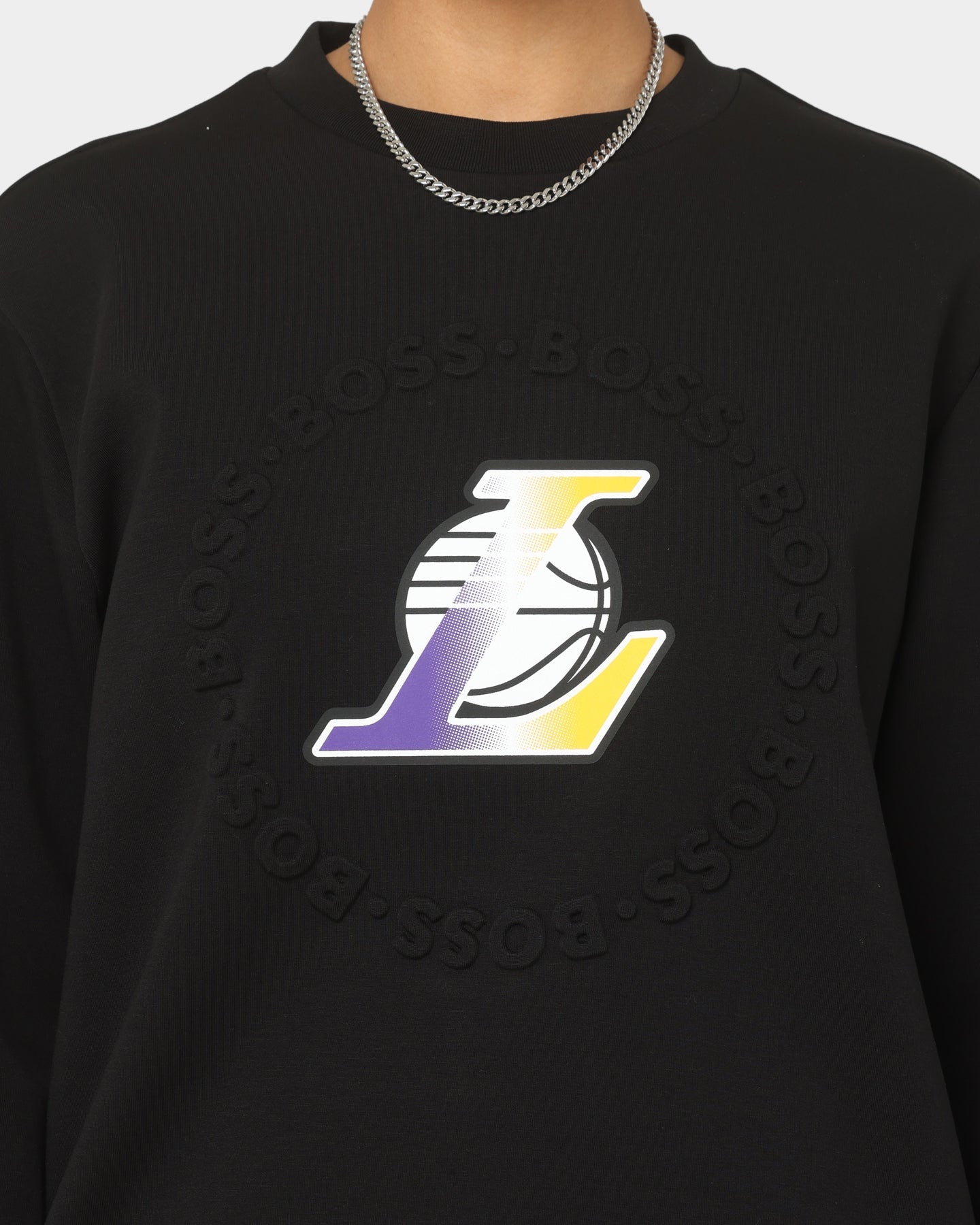 Hugo Boss Hugo Boss X NBA Basic Los Angeles Lakers Crewneck Sweatshirt Black Style001