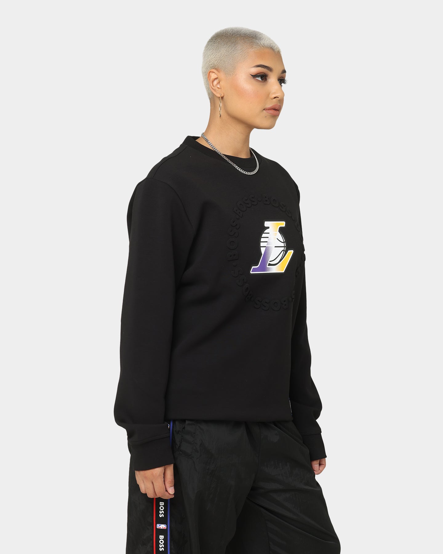 Hugo Boss Hugo Boss X NBA Basic Los Angeles Lakers Crewneck Sweatshirt Black Style001