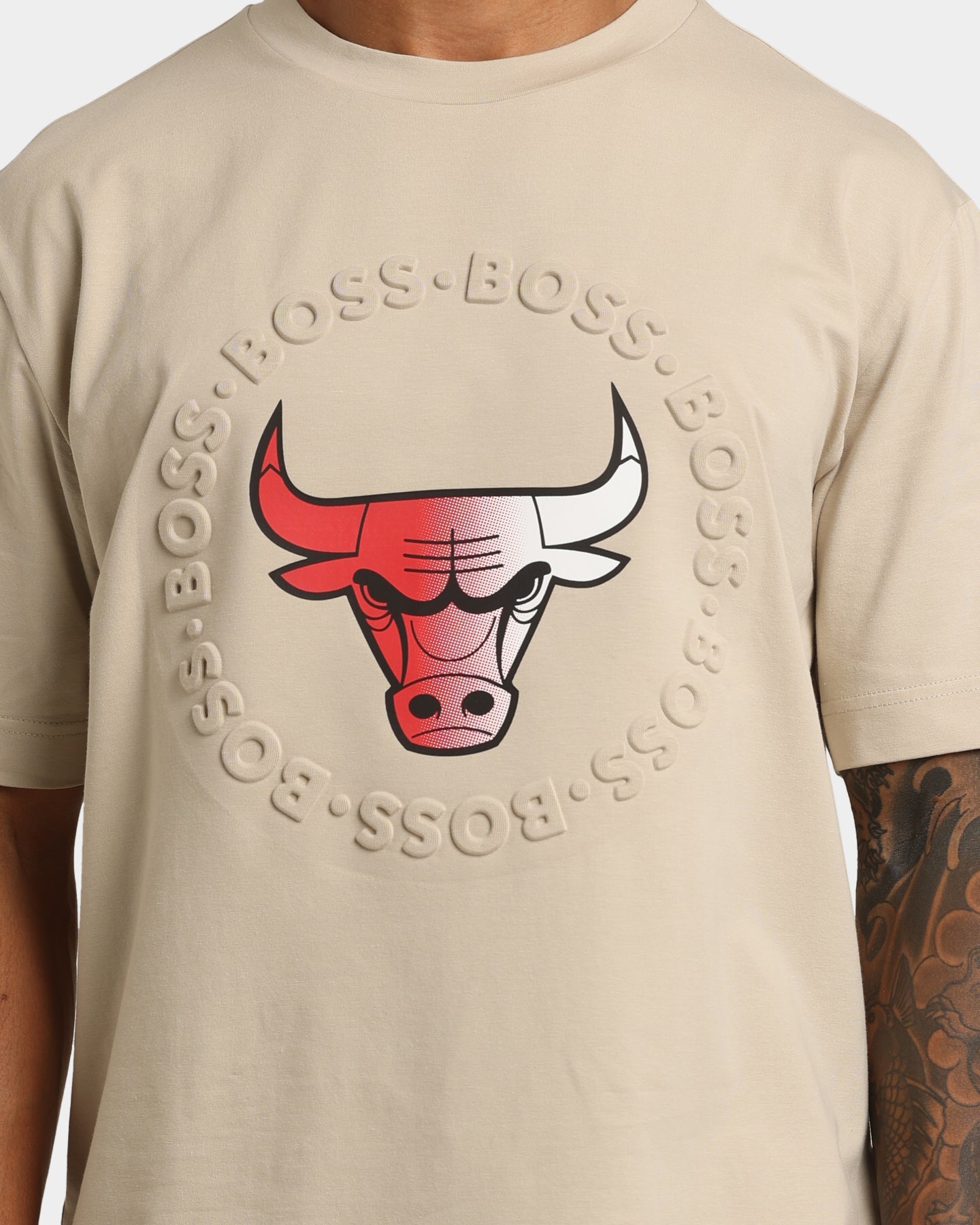 Hugo Boss Hugo Boss X NBA Basic Chicago Bulls Short Sleeve T-Shirt Light Beige