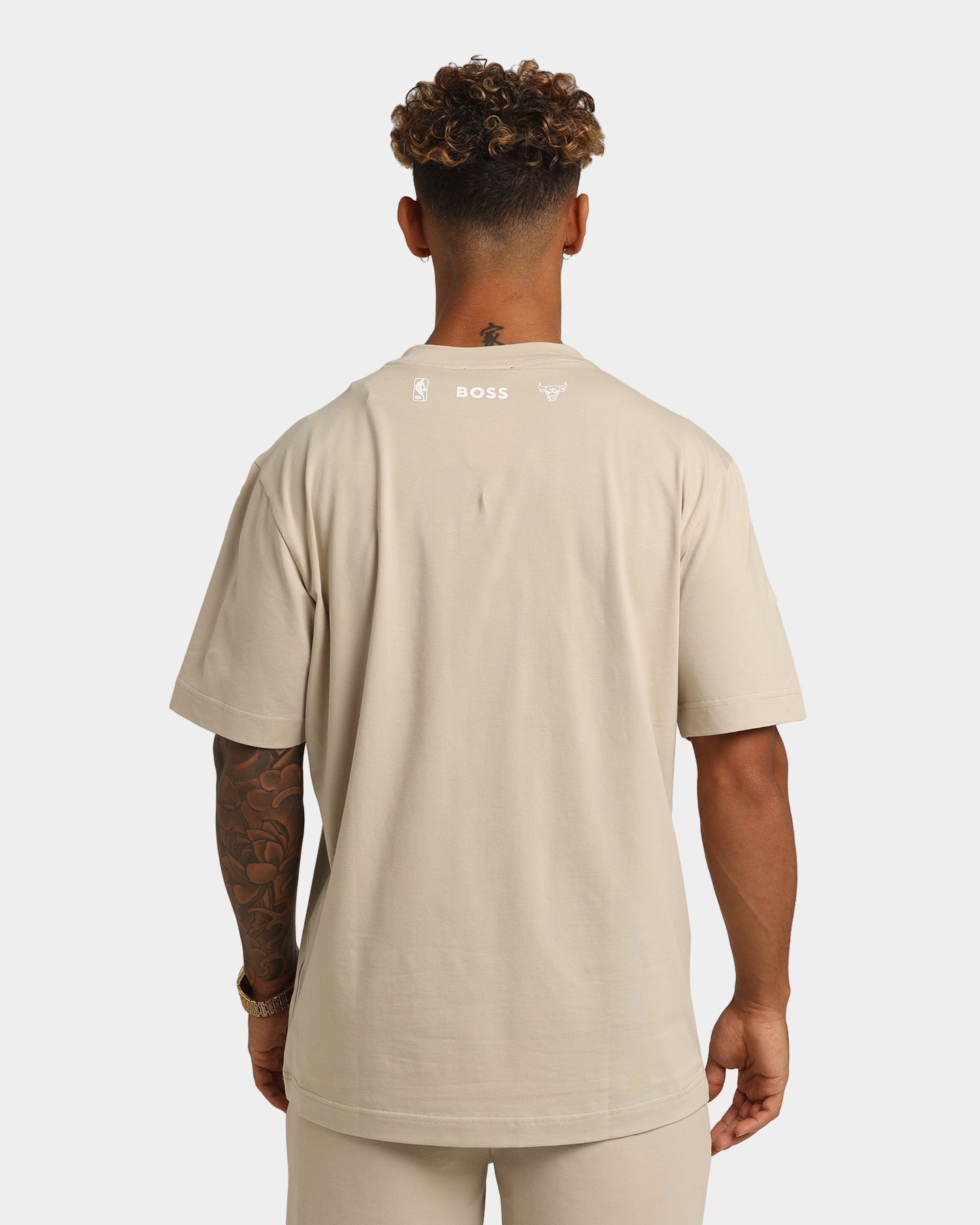 Hugo Boss Hugo Boss X NBA Basic Chicago Bulls Short Sleeve T-Shirt Light Beige