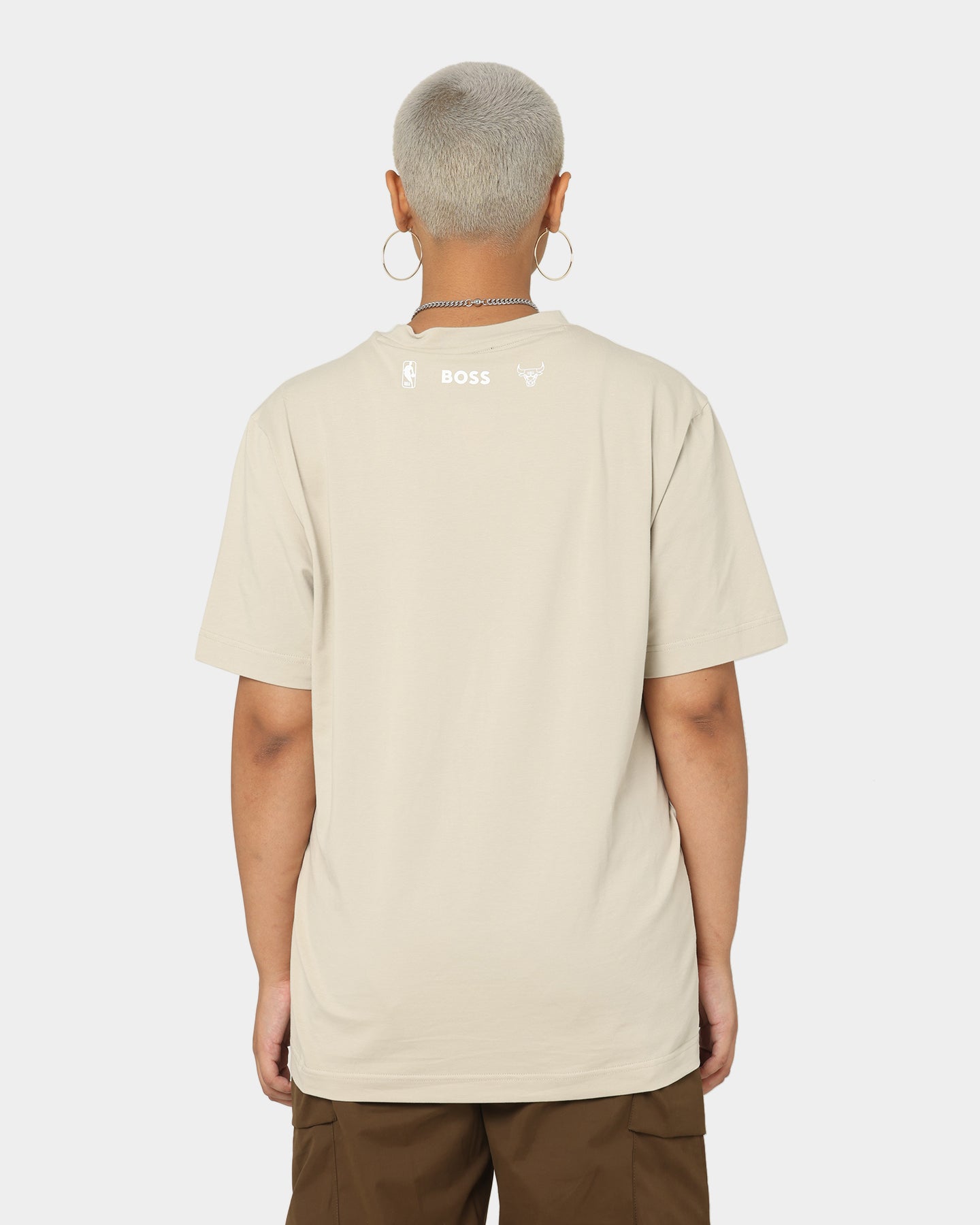 Hugo Boss Hugo Boss X NBA Basic Chicago Bulls Short Sleeve T-Shirt Light Beige Style001