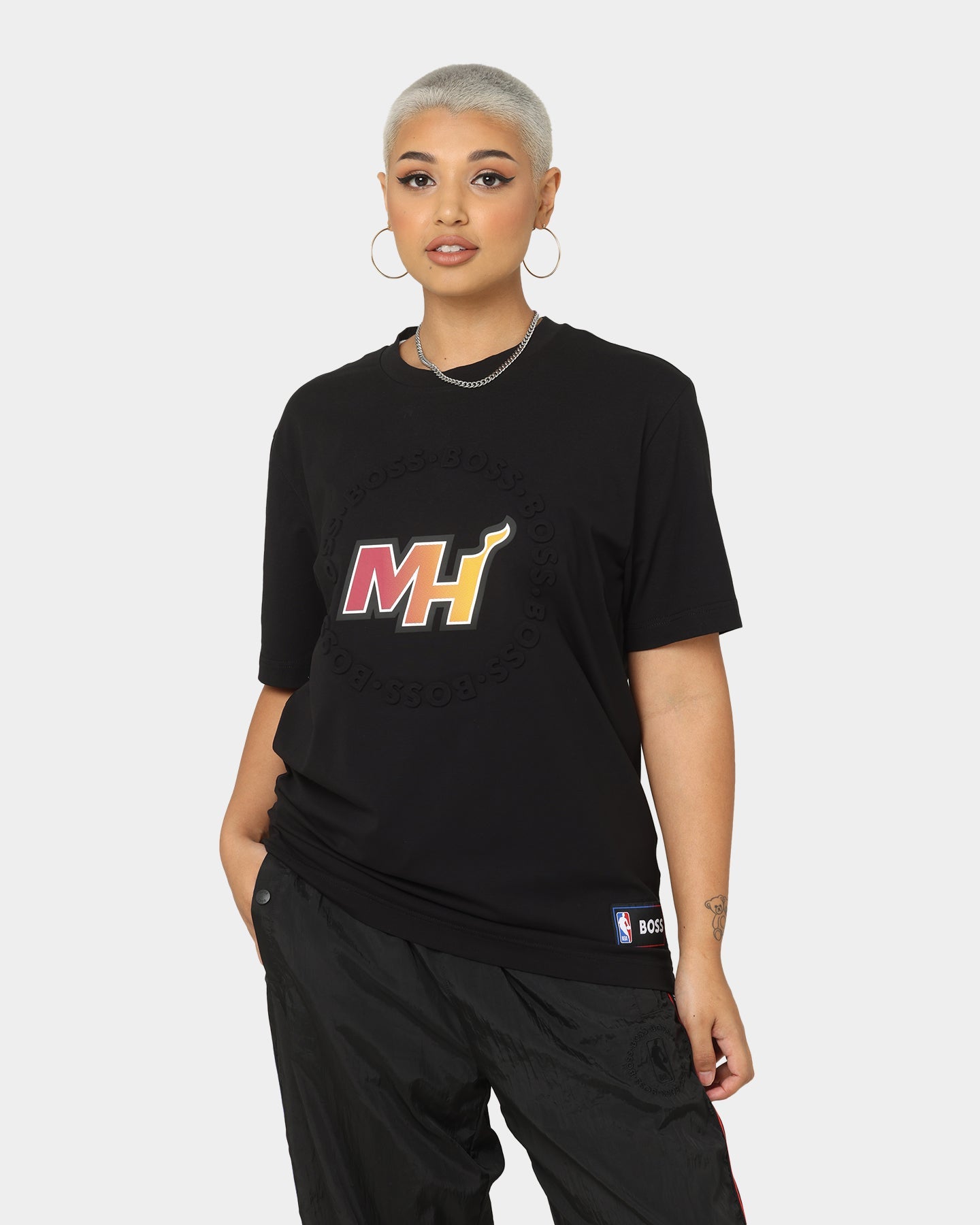 Hugo Boss Hugo Boss X NBA Basic Miami Heat Short Sleeve T-Shirt Black Style001