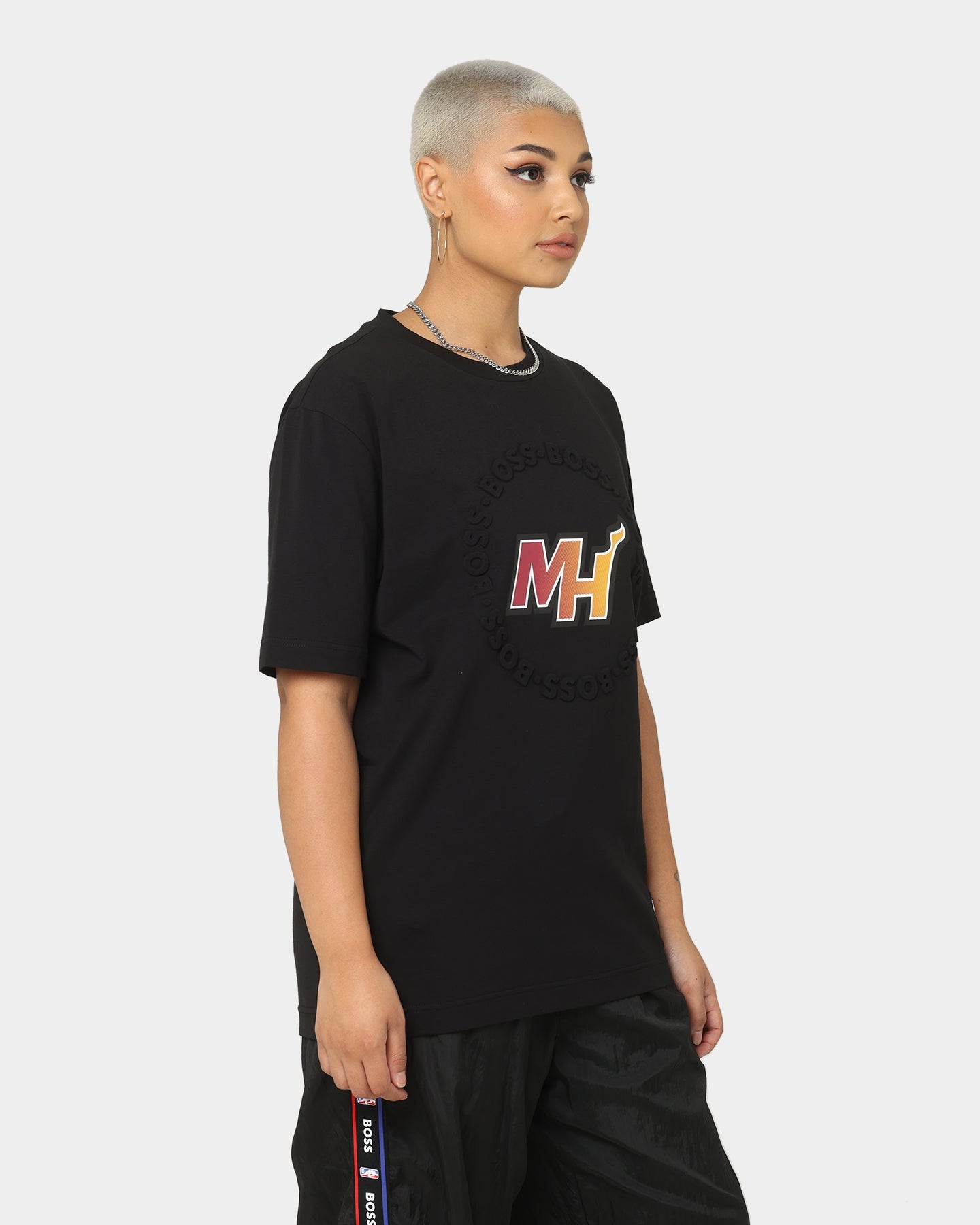 Hugo Boss Hugo Boss X NBA Basic Miami Heat Short Sleeve T-Shirt Black Style001
