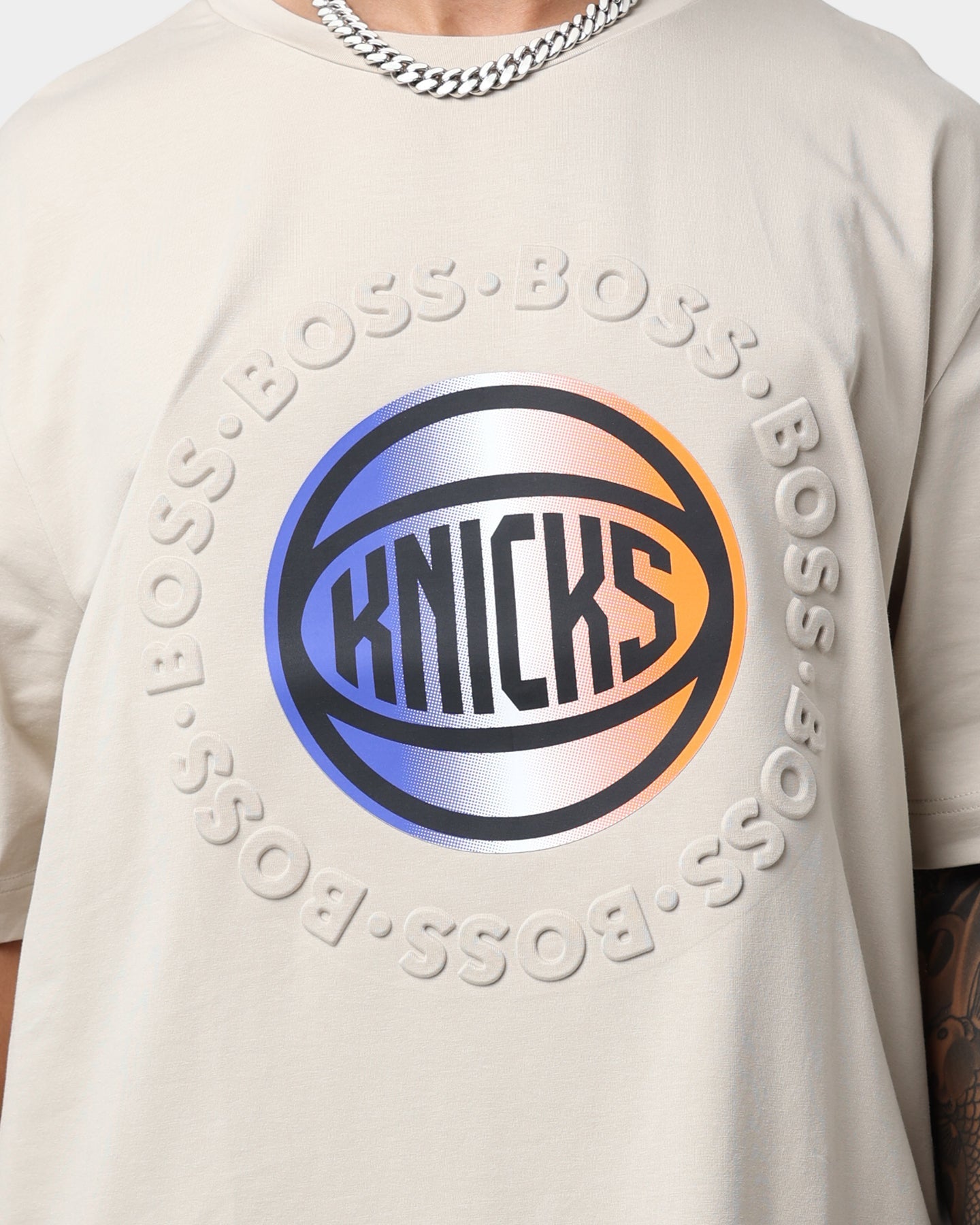 Hugo Boss Hugo Boss X NBA Basic New York Knicks Short Sleeve T-Shirt Light Beige