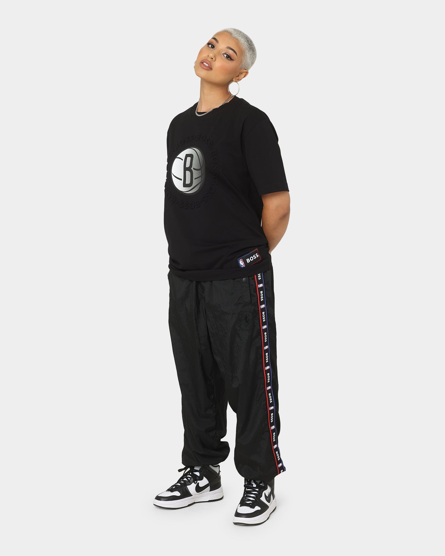 Hugo Boss Hugo Boss X NBA Basic Brooklyn Nets Short Sleeve T-Shirt Black Style001