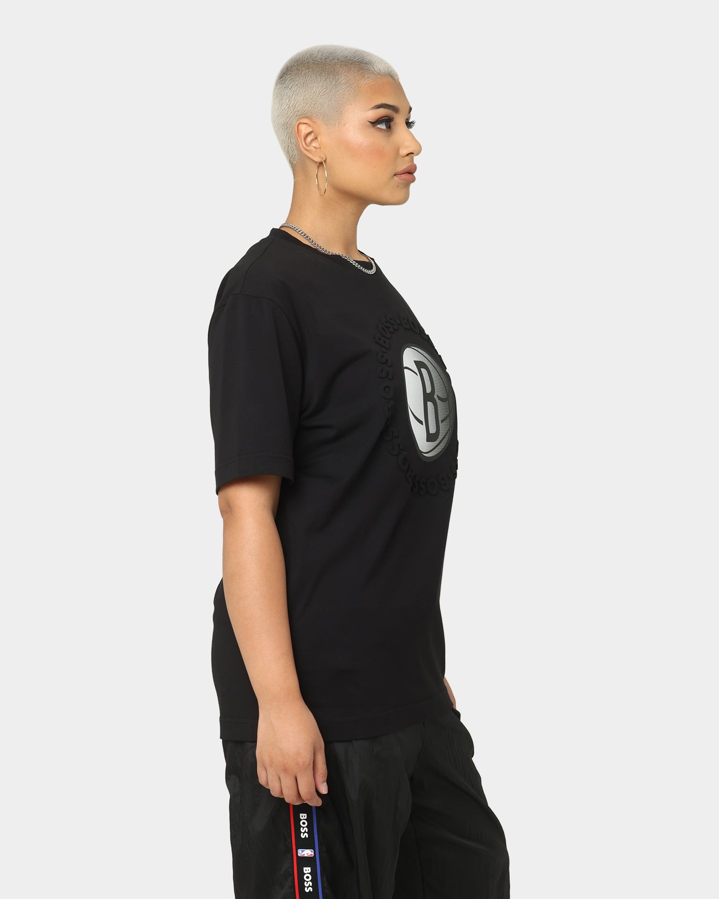 Hugo Boss Hugo Boss X NBA Basic Brooklyn Nets Short Sleeve T-Shirt Black Style001