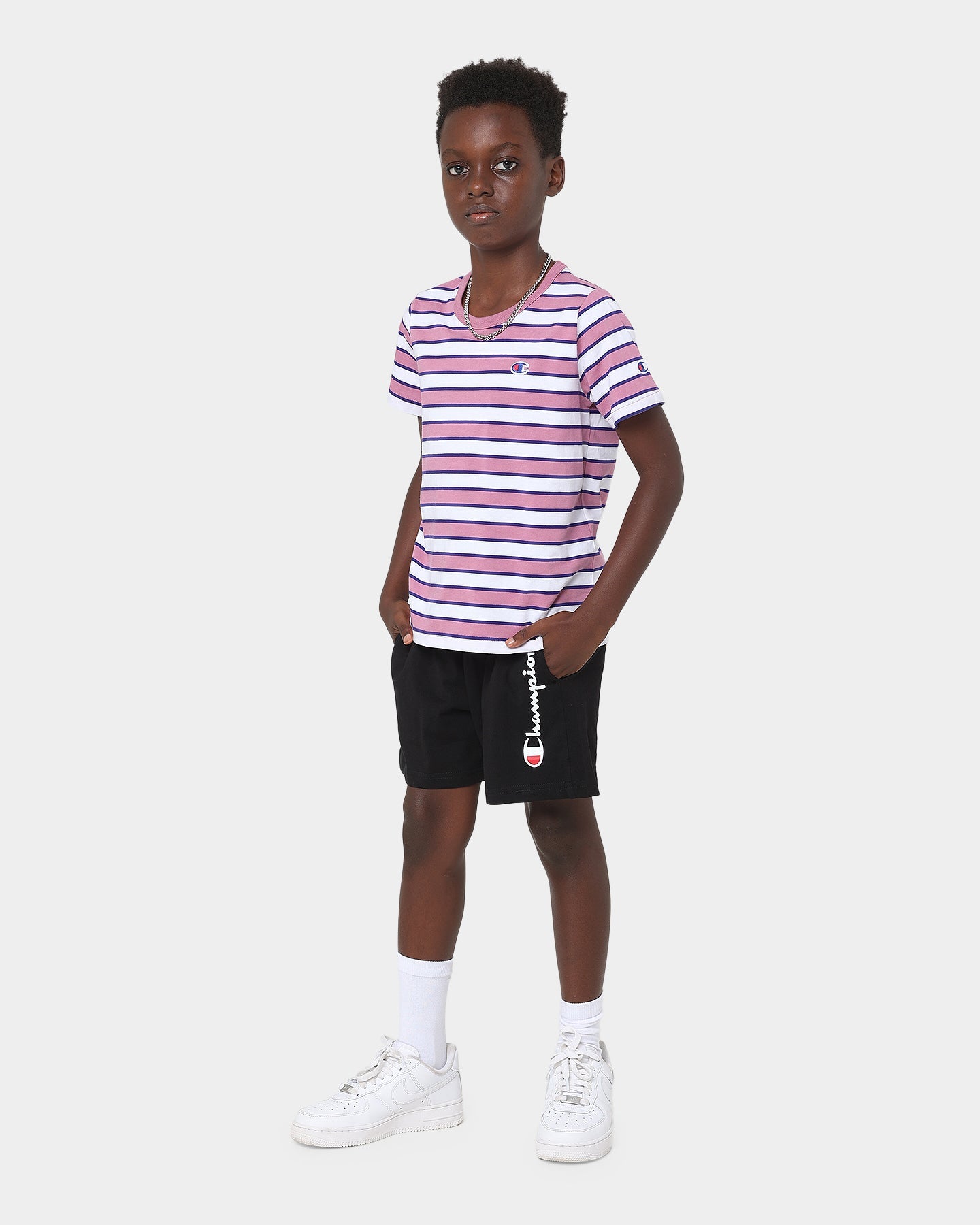 Champion Kids' Stripe T-Shirt Stripe 5T8 Style002