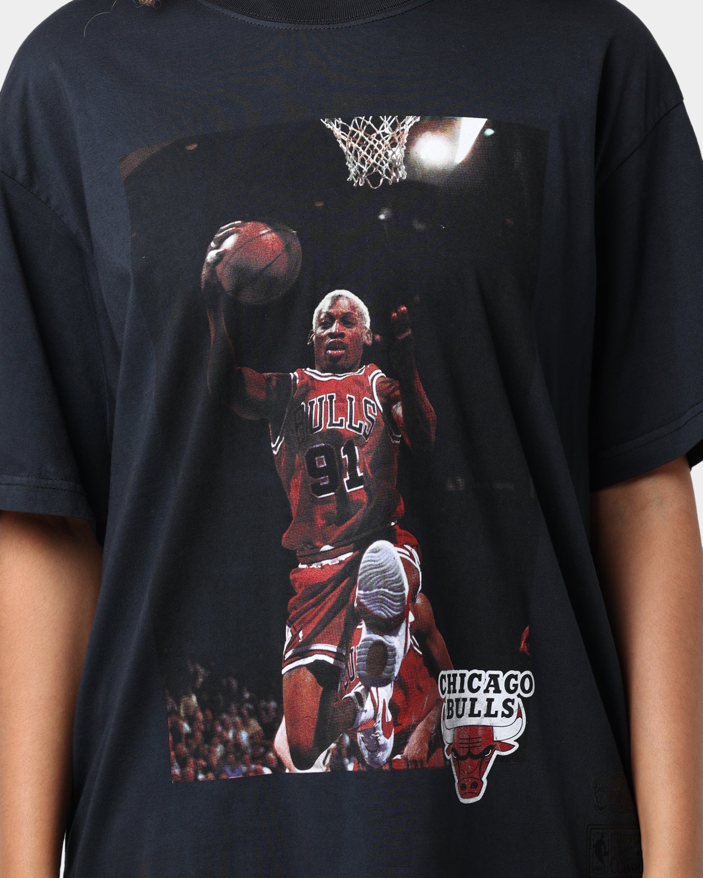 Mitchell & Ness Chicago Bulls Rodman Photo T-Shirt Faded Black Style001