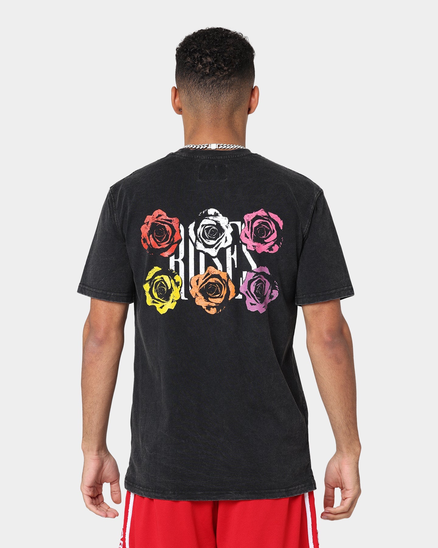 Carre Multi-Rose Vintage T-Shirt Washed Black