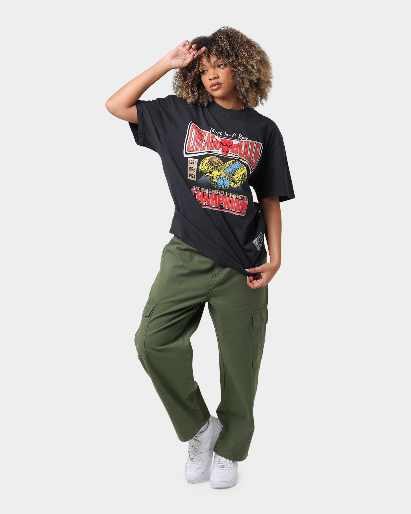 Mitchell & Ness Chicago Bulls Champion Tour T-Shirt Black Style001
