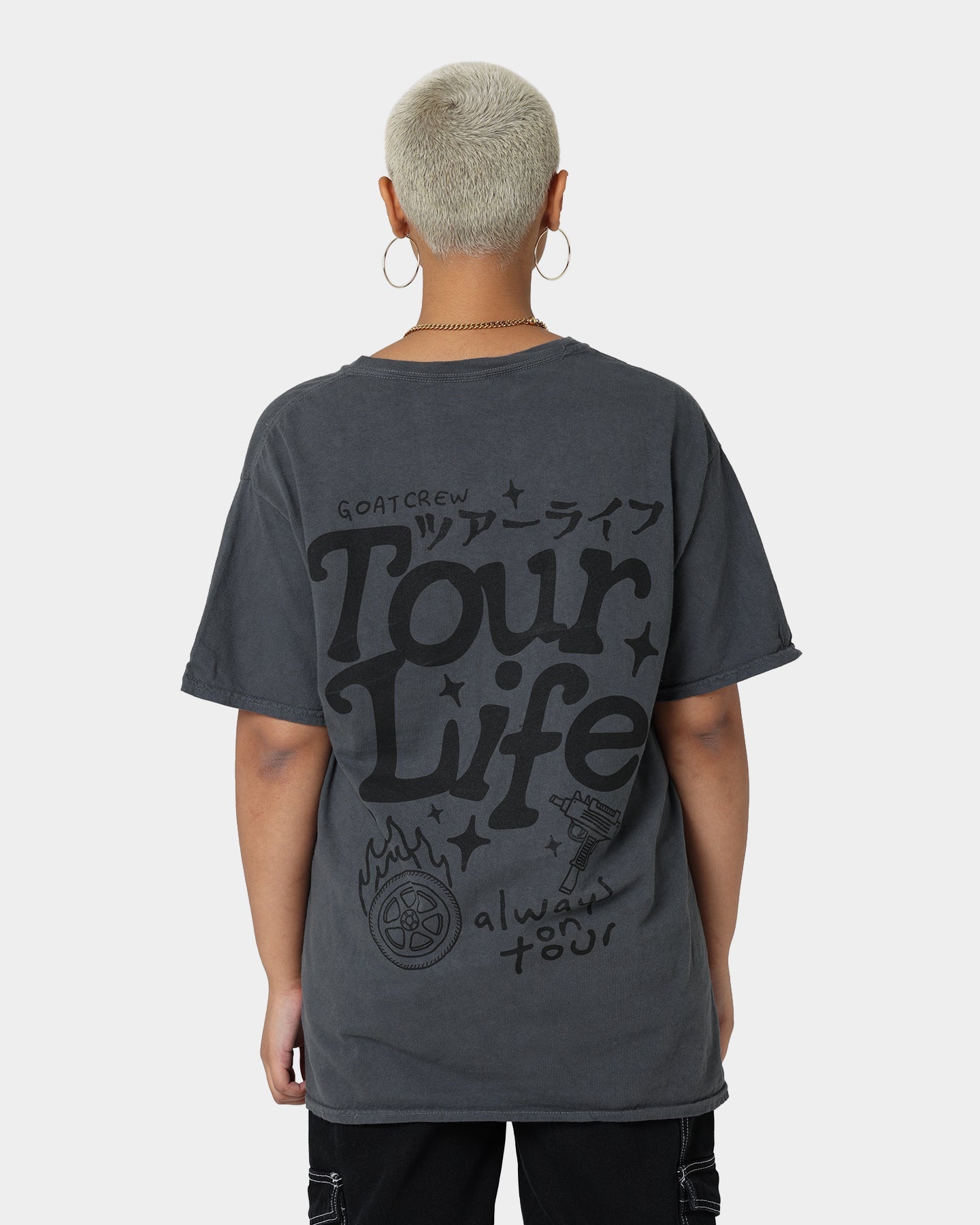 Goat Crew Tourlife T-Shirt Off Black Style001