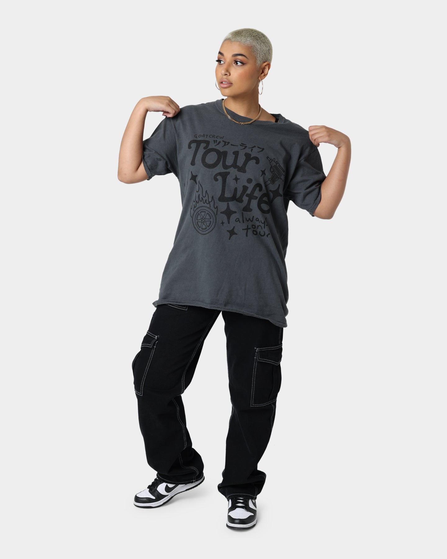 Goat Crew Tourlife T-Shirt Off Black Style001
