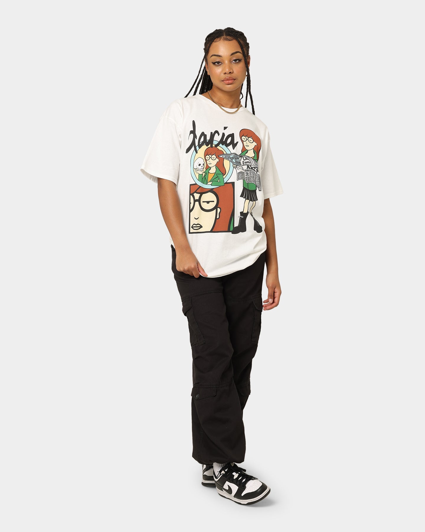 American Thrift X Daria Daria Premium Vintage T-Shirt White Style001