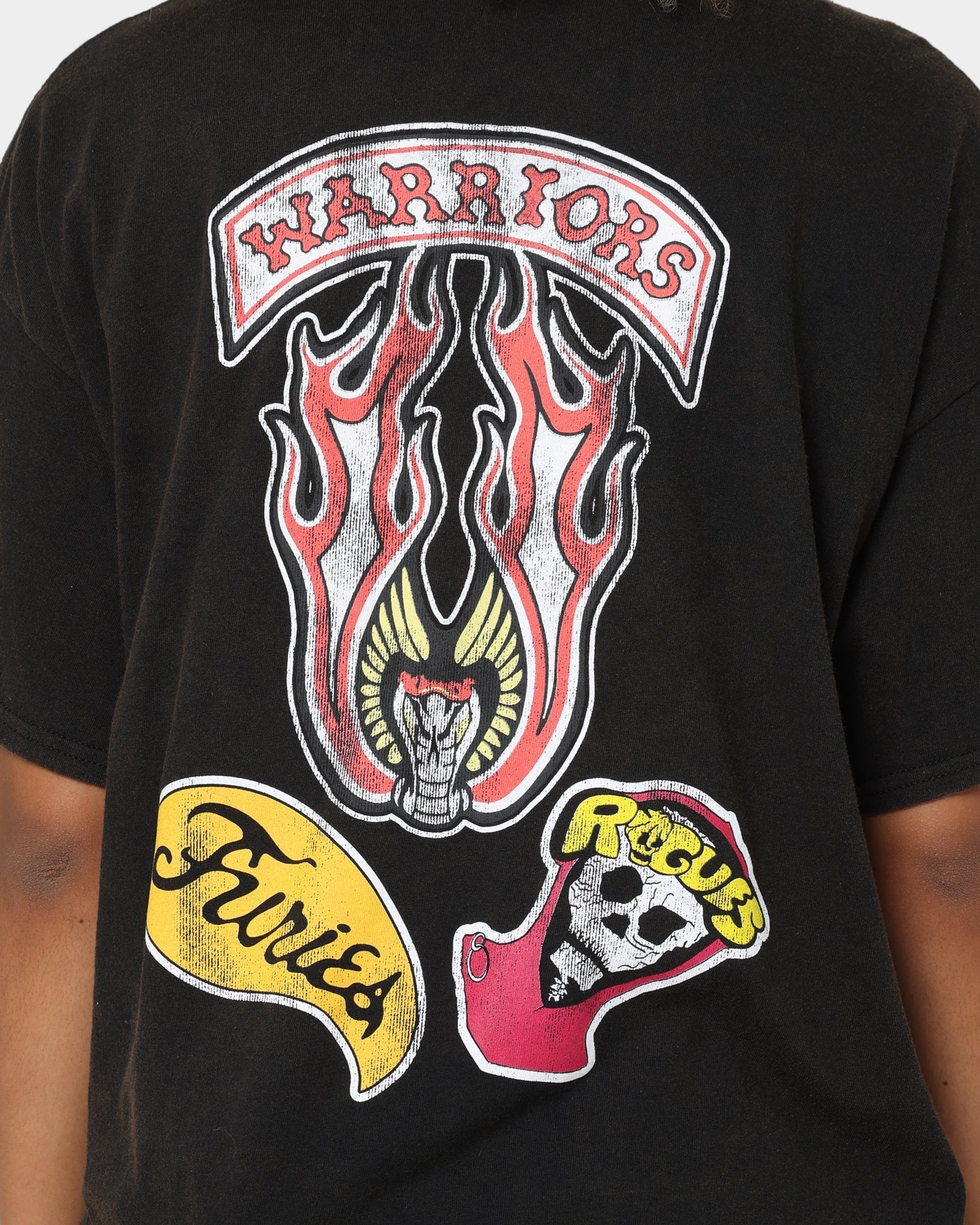American Thrift X The Warriors Gangs Vintage T-Shirt Black Wash Style001