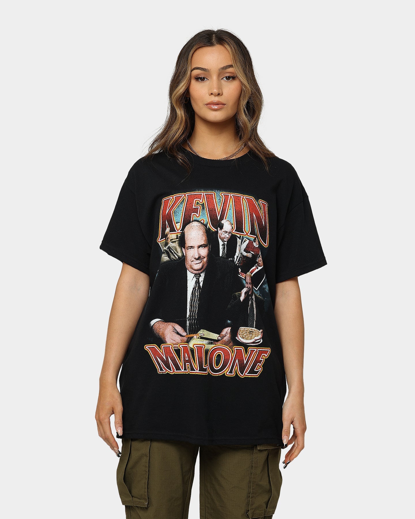American Thrift X The Office Kevin Malone Vintage T-Shirt Black Style001
