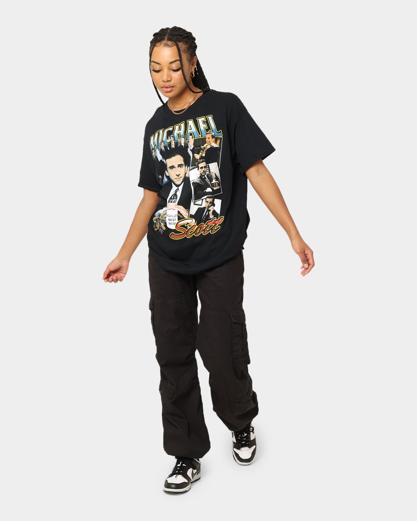 American Thrift X The Office Michael Scott Vintage T-Shirt Black Style001