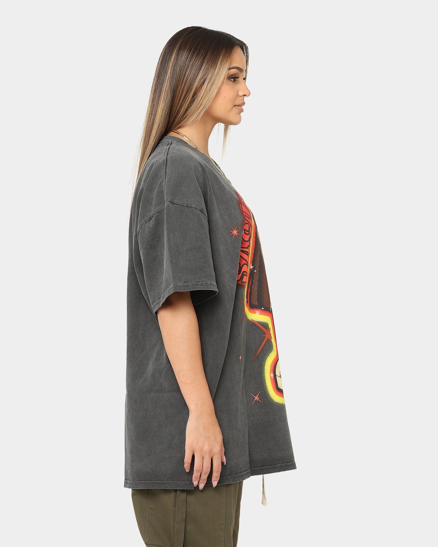 American Thrift X Bratz Sasha Heavyweight Vintage T-Shirt Black Wash Style001