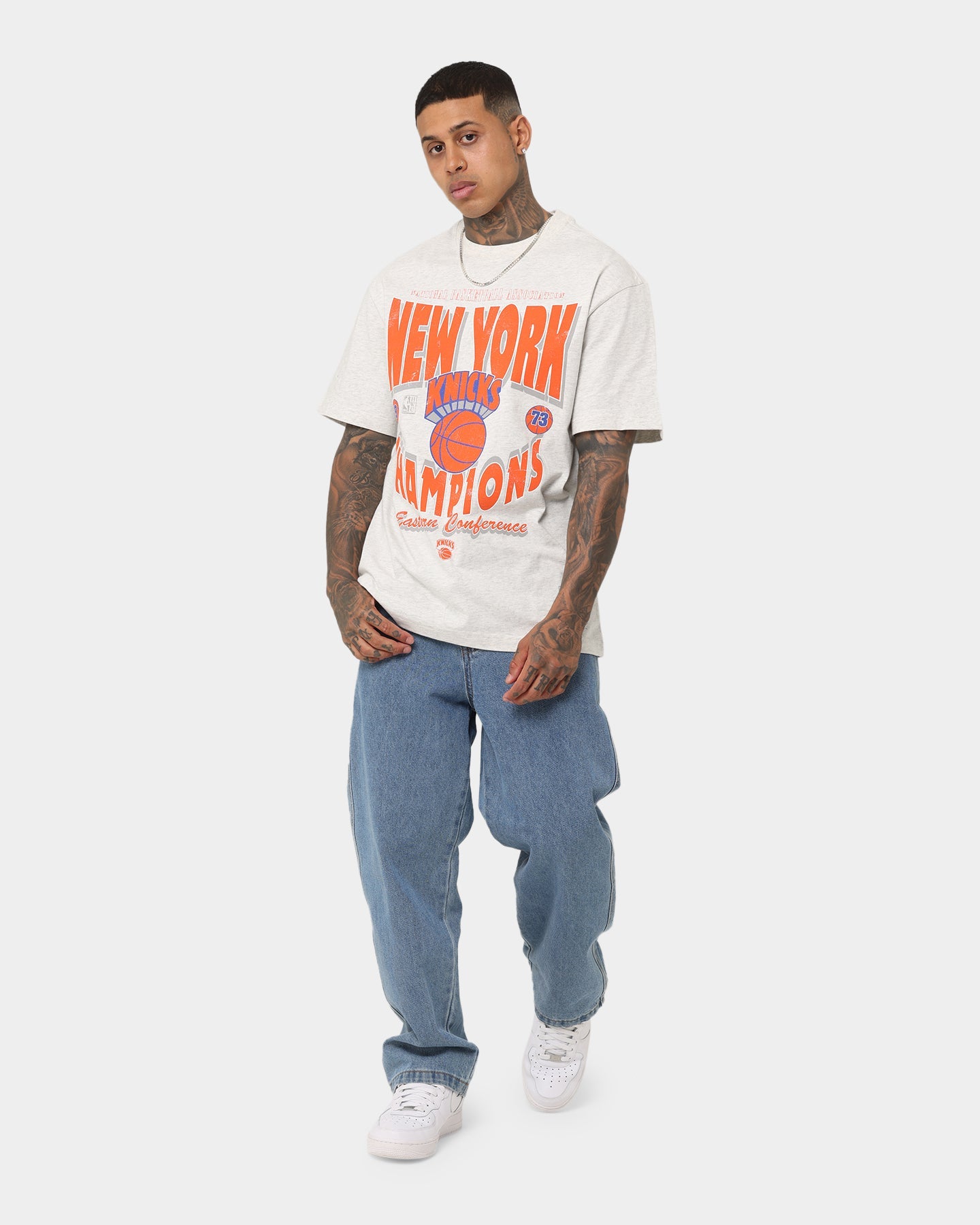 Mitchell & Ness New York Knicks Champions T-Shirt Snow Marle