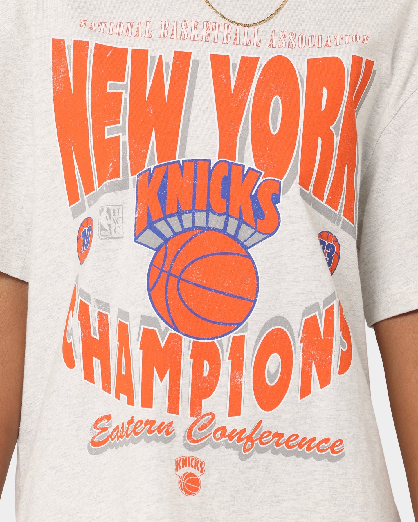 Mitchell & Ness New York Knicks Champions T-Shirt Snow Marle Style001