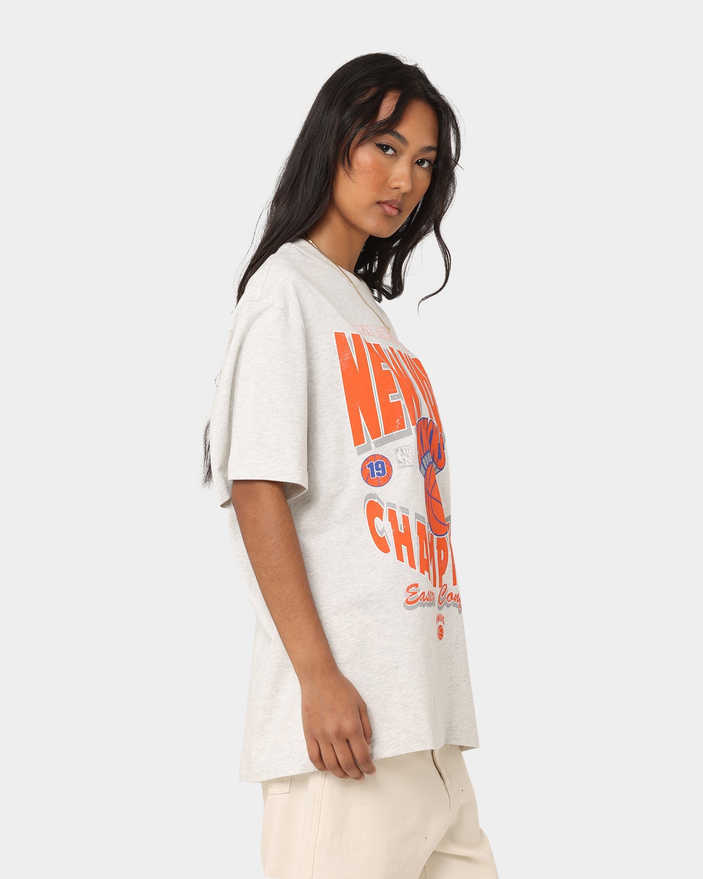 Mitchell & Ness New York Knicks Champions T-Shirt Snow Marle Style001