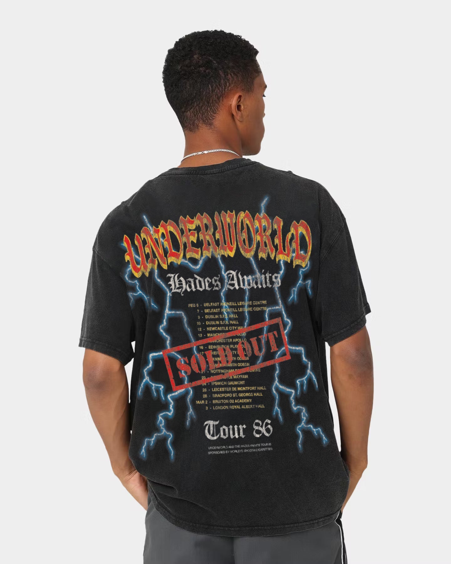 American Thrift Hades Tour Premium Thrifted Vintage T-Shirt Black Wash