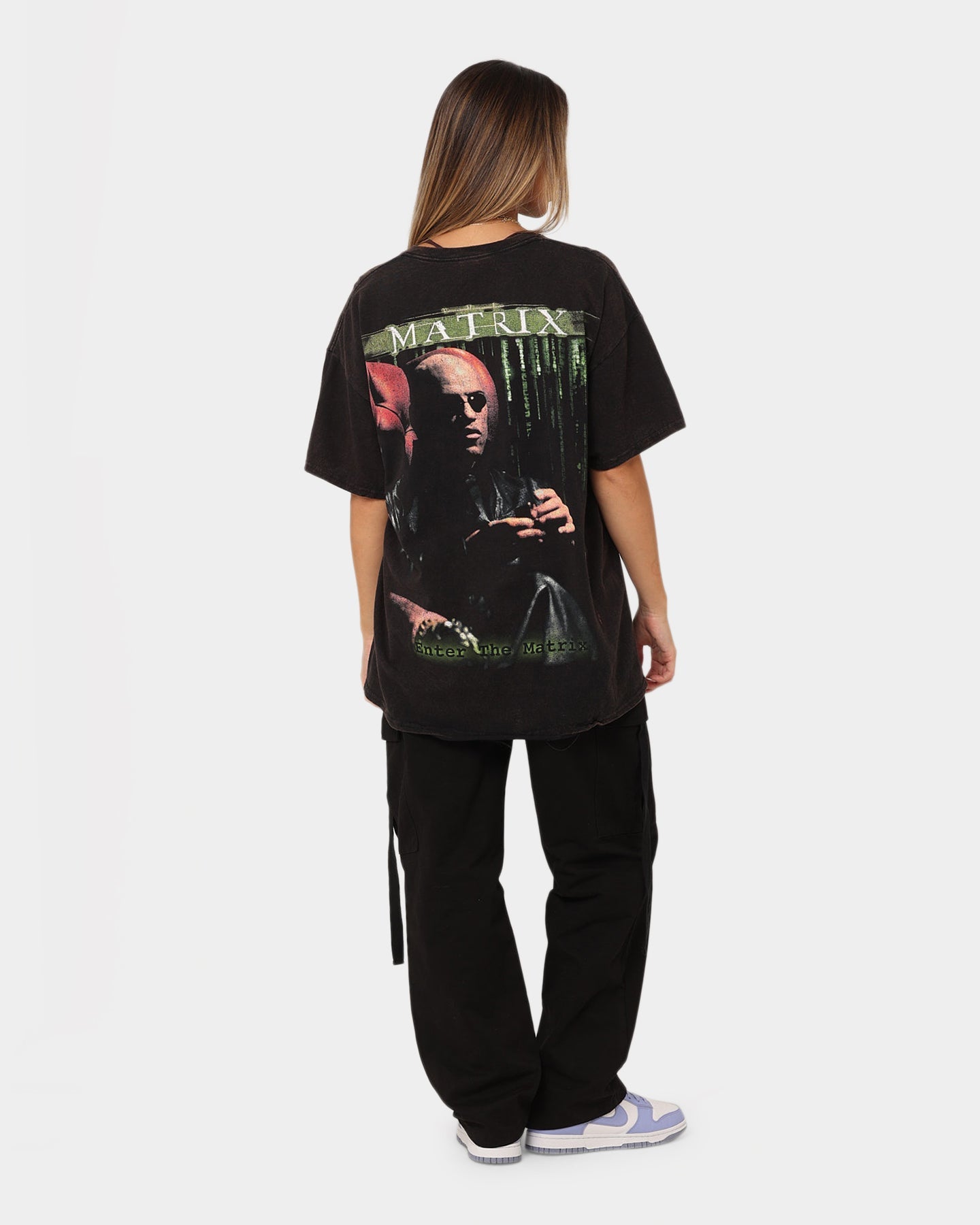 American Thrift X The Matrix Morpheus Vintage T-Shirt Black Wash Style001