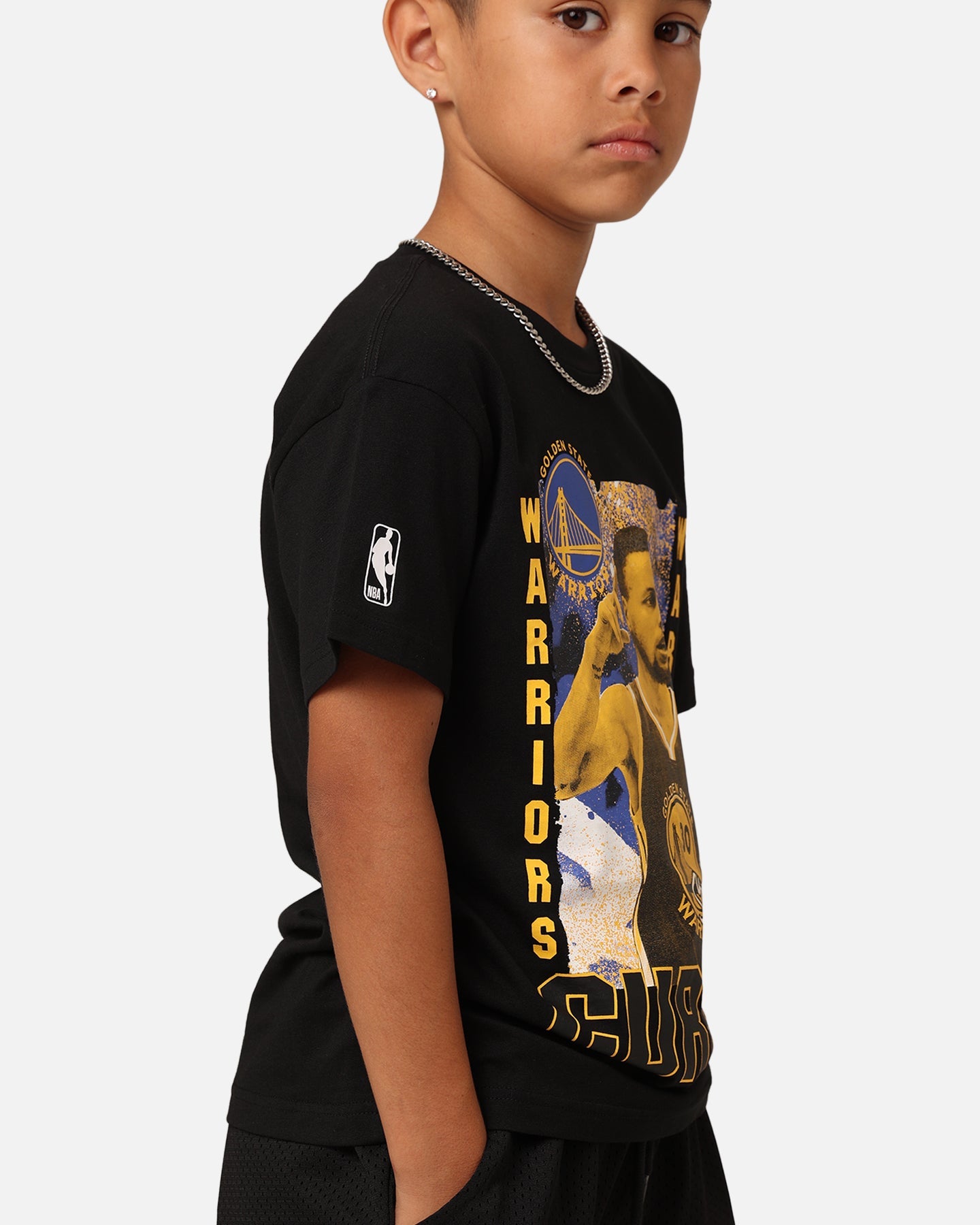 NBA Kids' Golden State Warriors Steph Curry Ashland Vintage T-Shirt Black