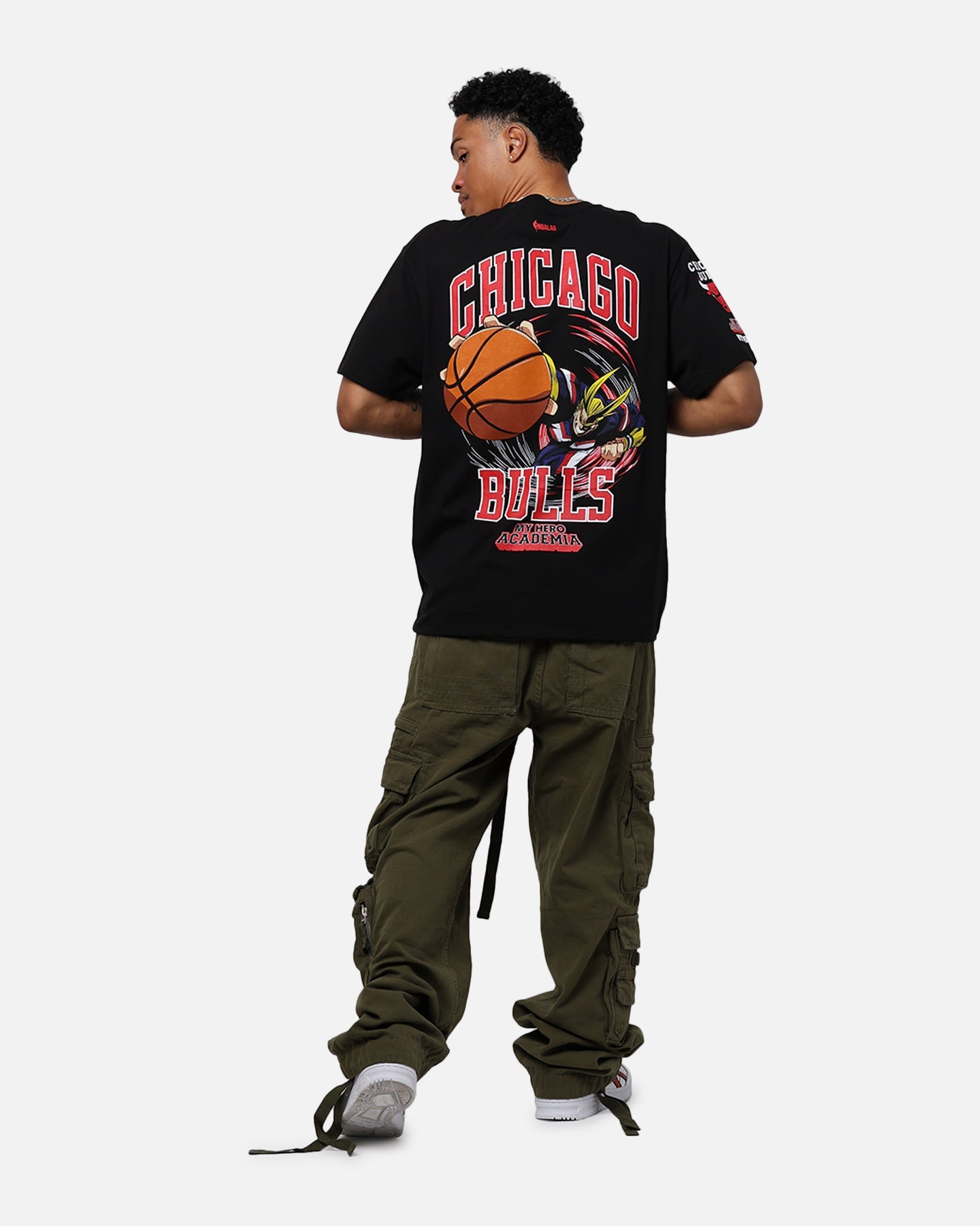 Hyperfly X My Hero Academia V NBA Chicago Bulls T-Shirt Black