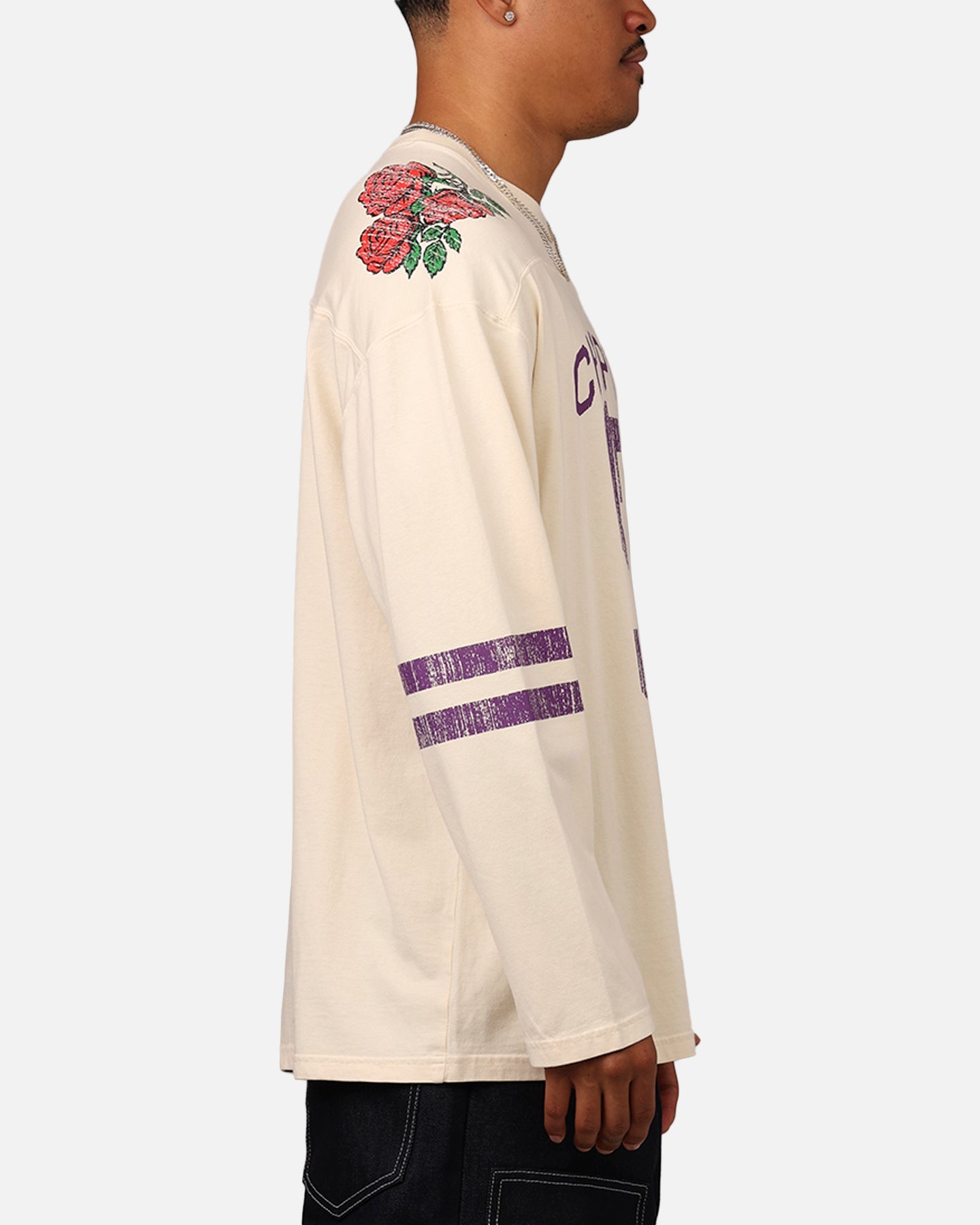 Champion 34 Half Time Long Sleeve Crewneck T-Shirt Natural