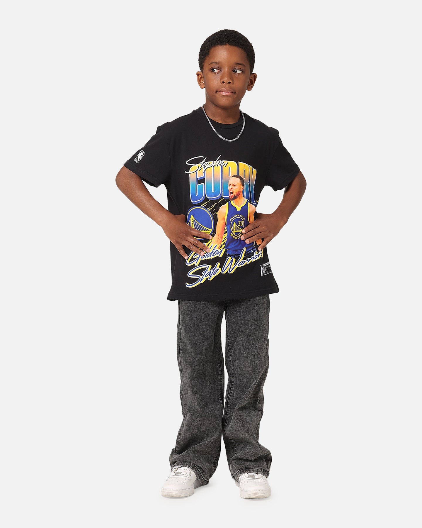 NBA Kids' Golden State Warriors Stephen Curry Jones T-Shirt Black