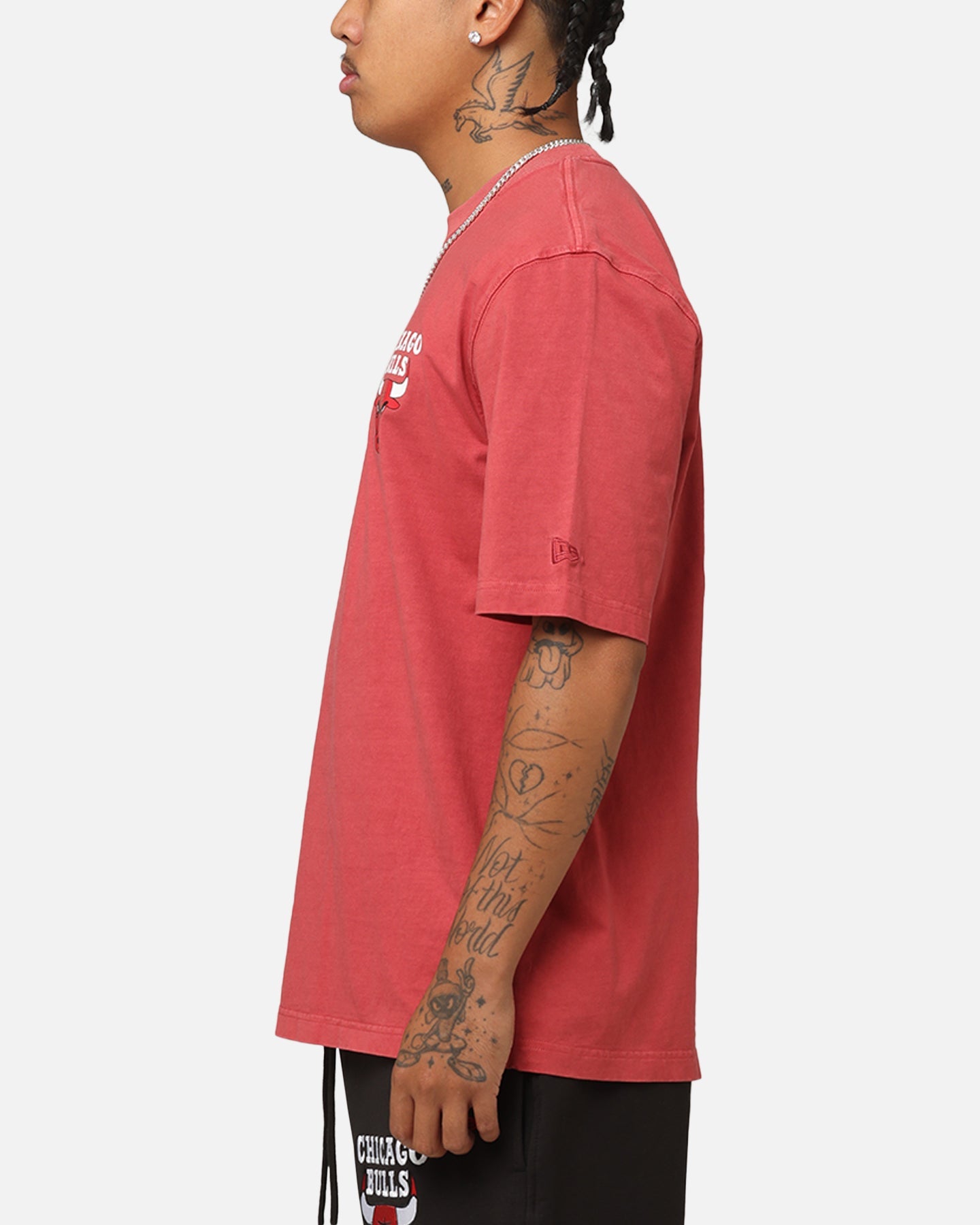 New Era Chicago Bulls Washed NBA T-Shirt Burgundy