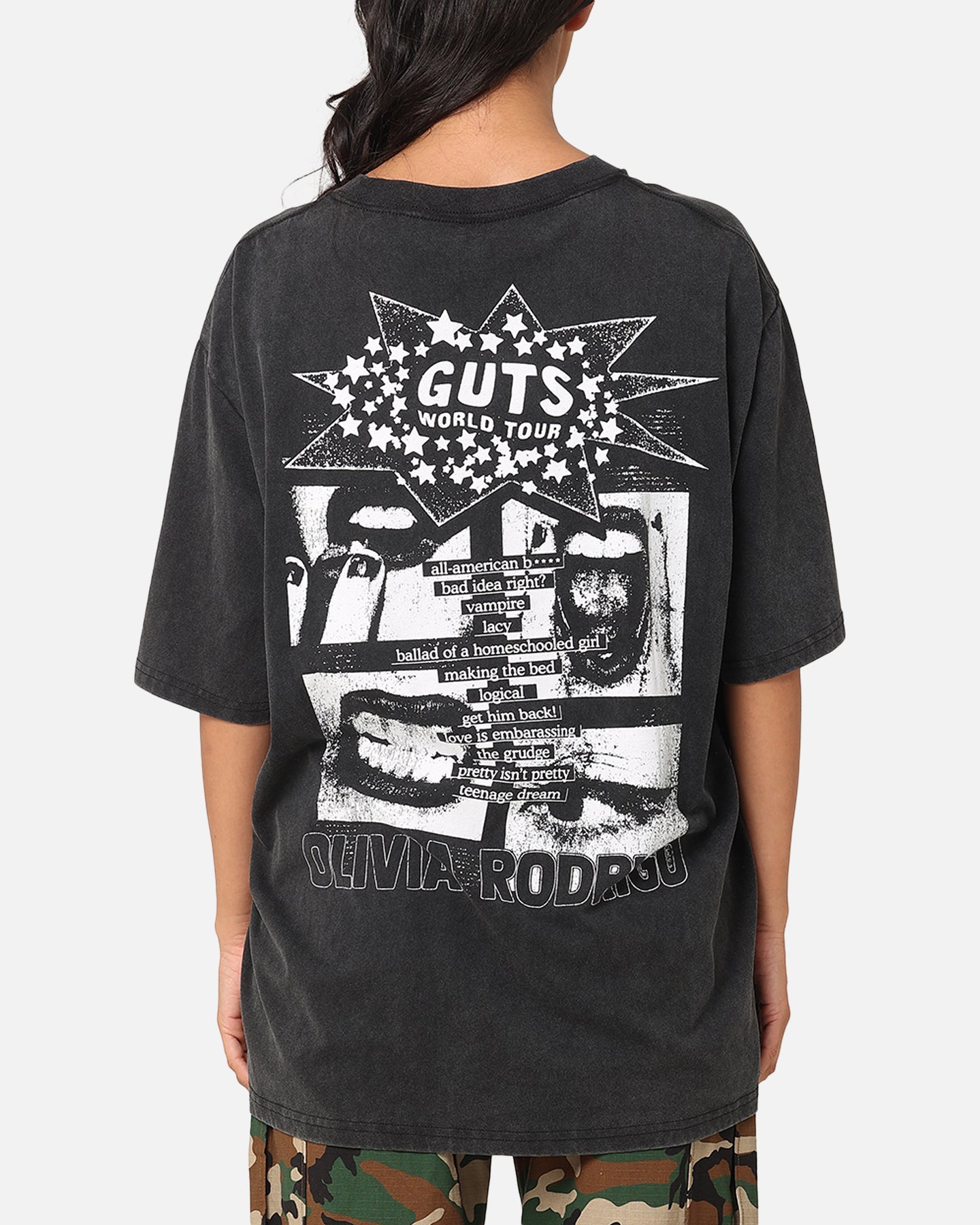 Bravado Olivia Rodrigo World Tour T-Shirt Washed Black Style001