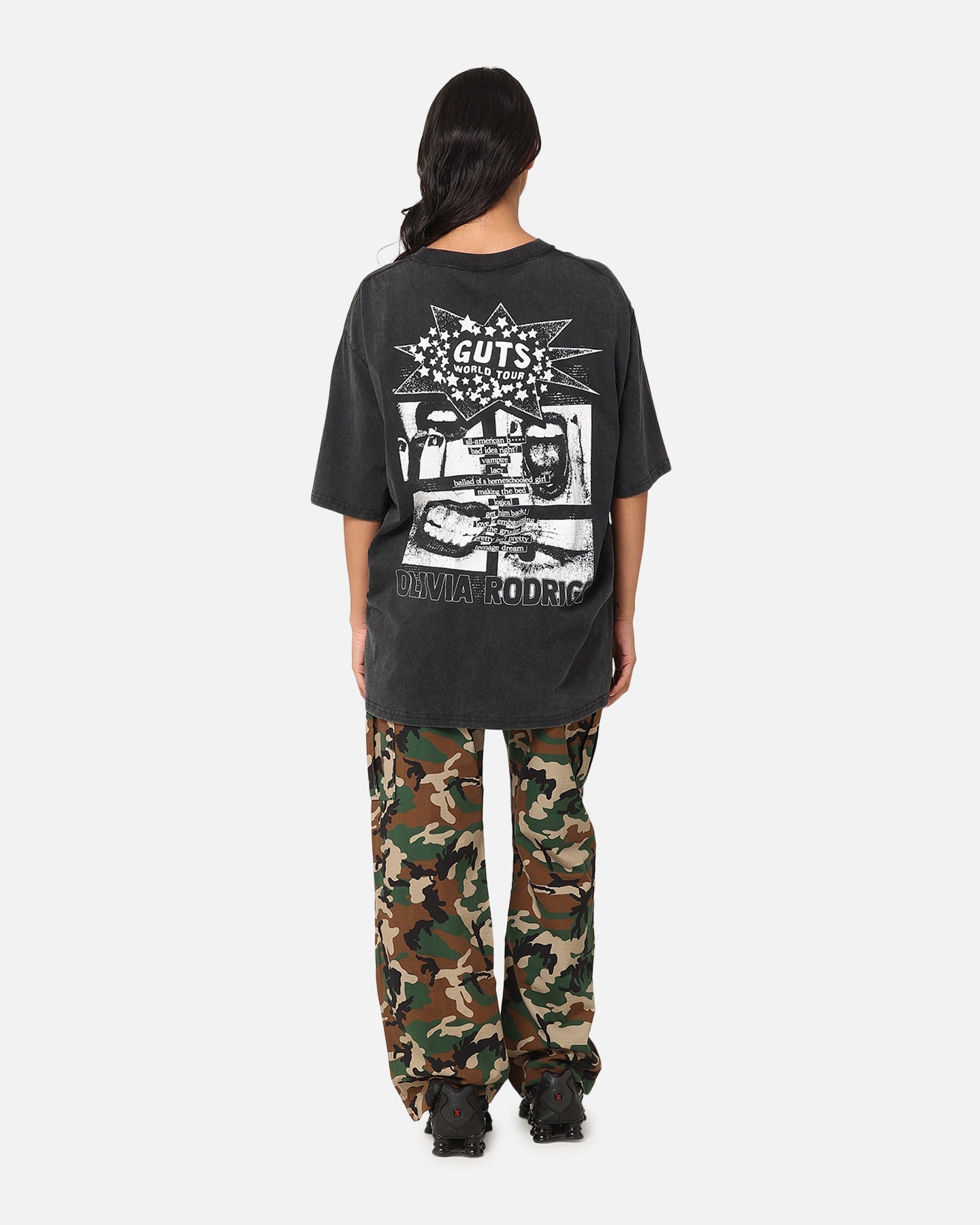 Bravado Olivia Rodrigo World Tour T-Shirt Washed Black Style001