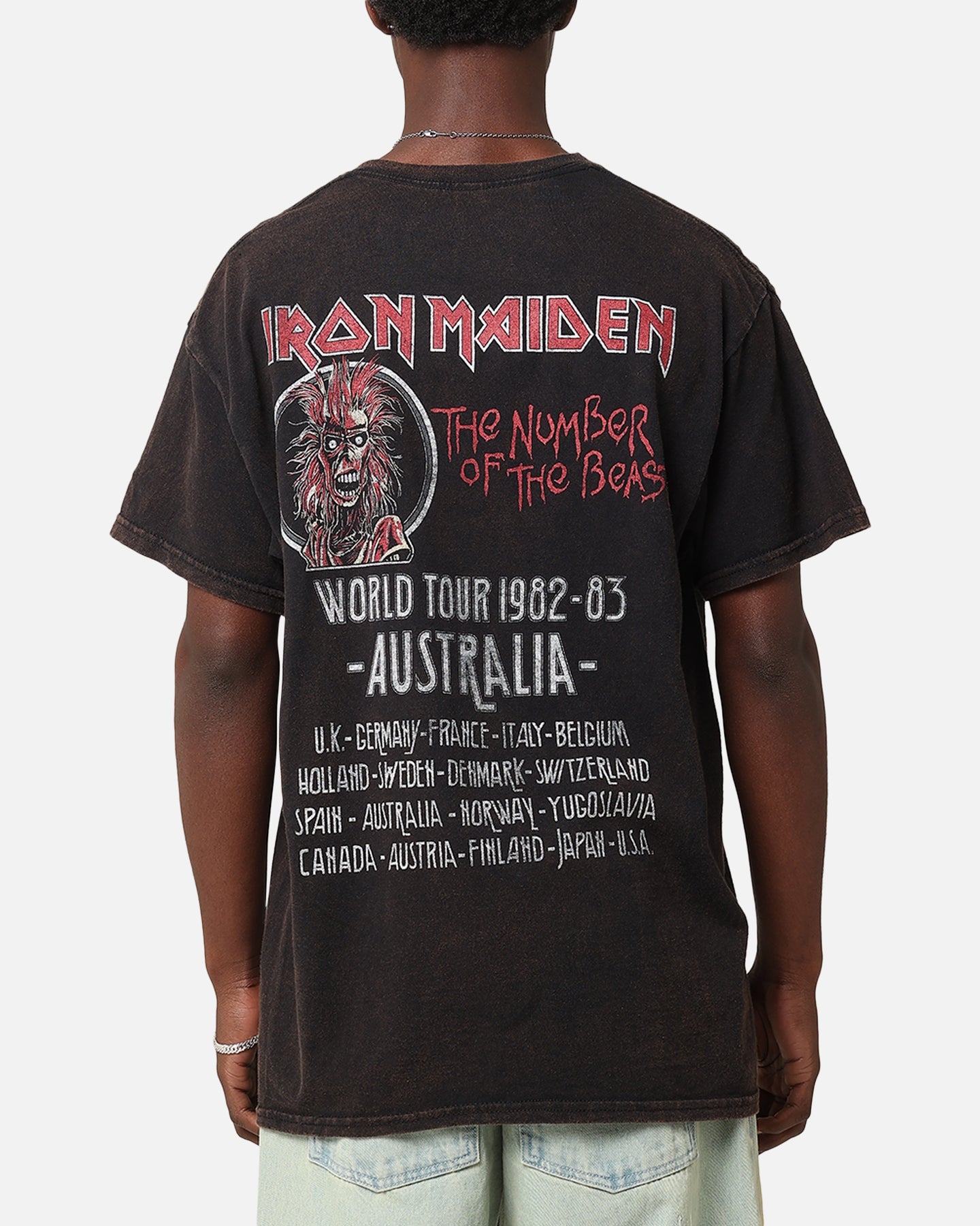 Iron Maiden Unleash Tour Vintage T-Shirt Black Vintage