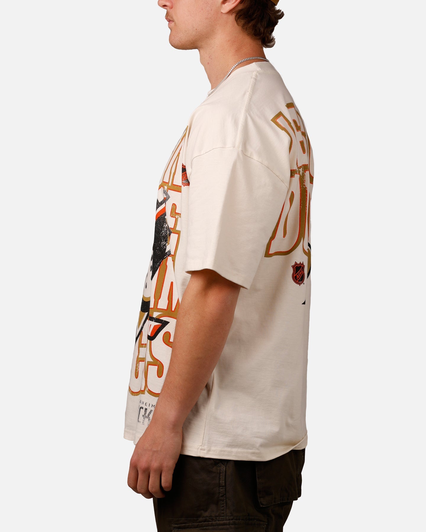 Culture Kings Anaheim Ducks Lets Go Ducks Vintage T-Shirt Off White
