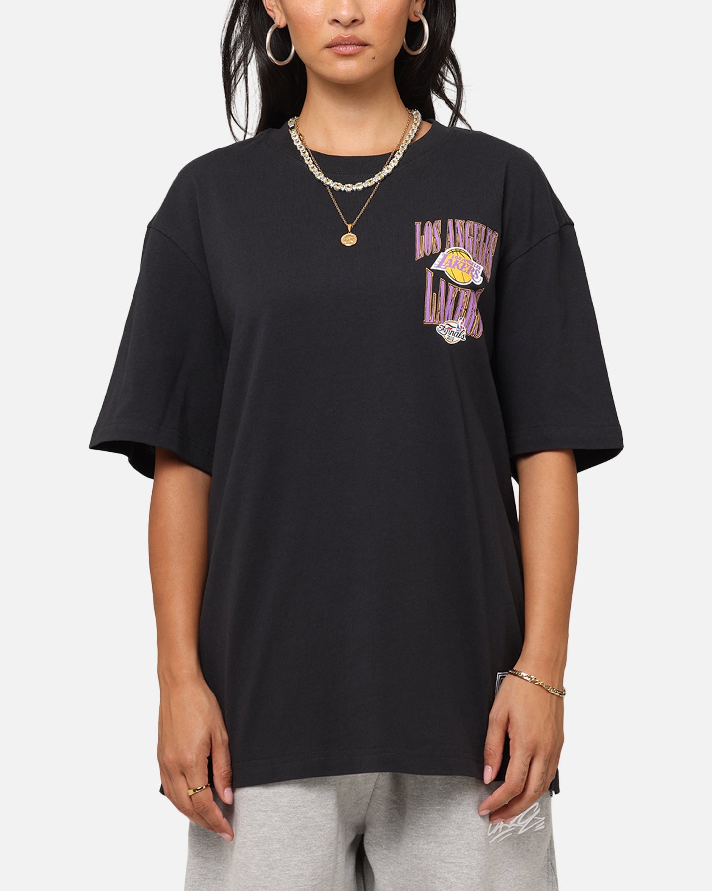 Mitchell & Ness Los Angeles Lakers 17-Time NBA Champions T-Shirt Faded Black Style001