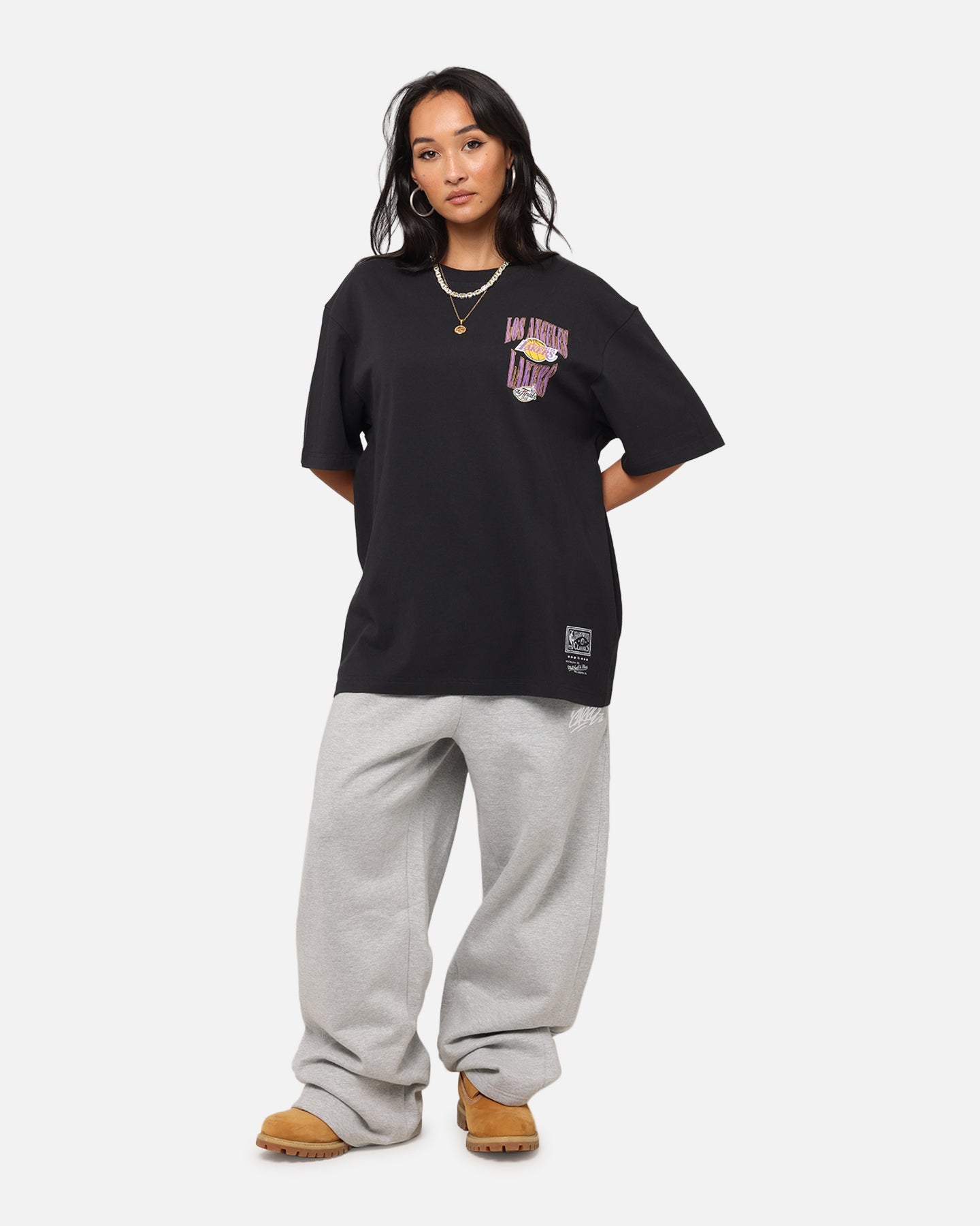 Mitchell & Ness Los Angeles Lakers 17-Time NBA Champions T-Shirt Faded Black Style001