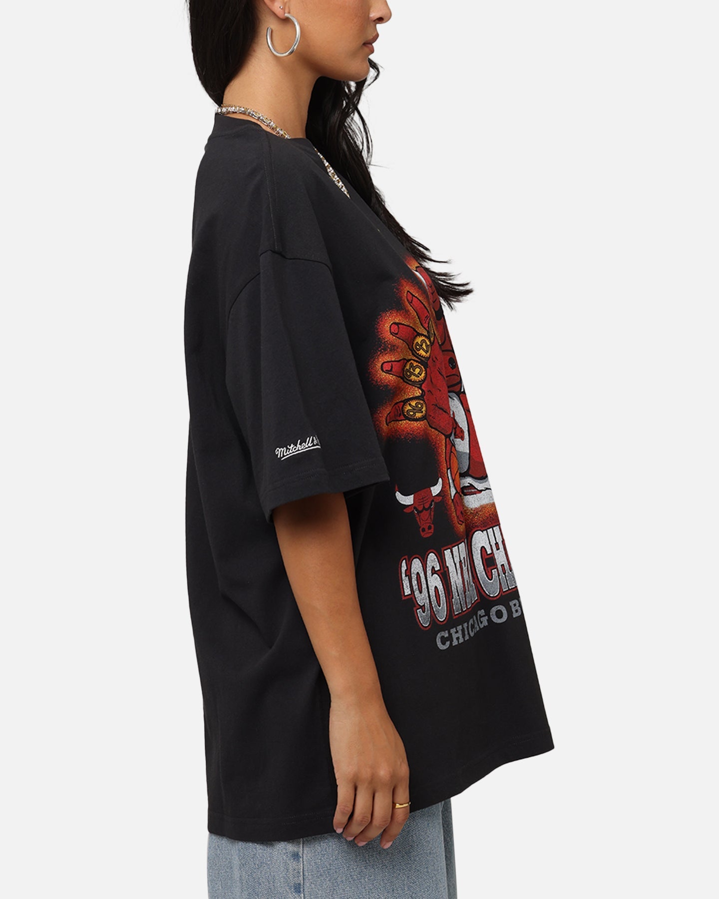 Mitchell & Ness Chicago Bulls '96 NBA Champs T-Shirt Faded Black Style001