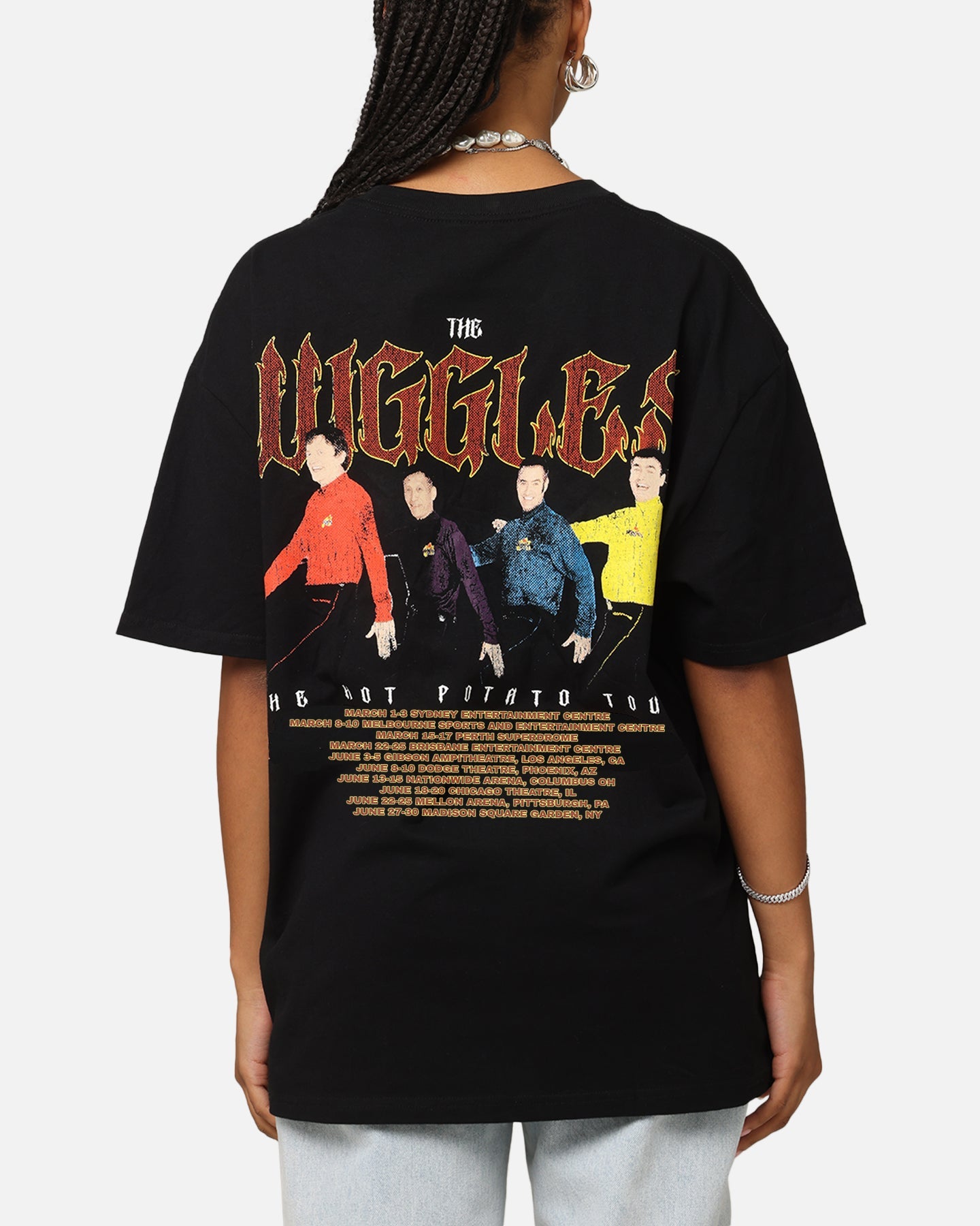 Goat Crew X The Wiggles Hot Potato Tour Heavy T-Shirt Black Style001