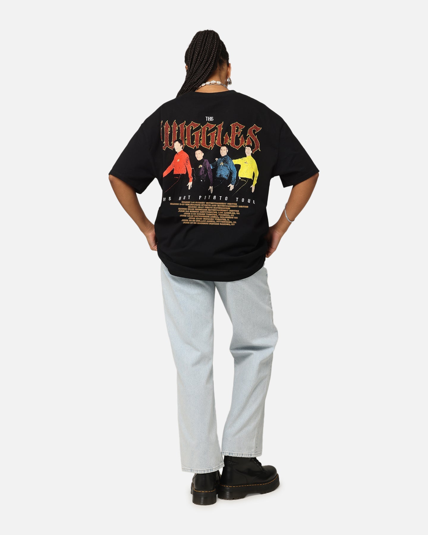 Goat Crew X The Wiggles Hot Potato Tour Heavy T-Shirt Black Style001