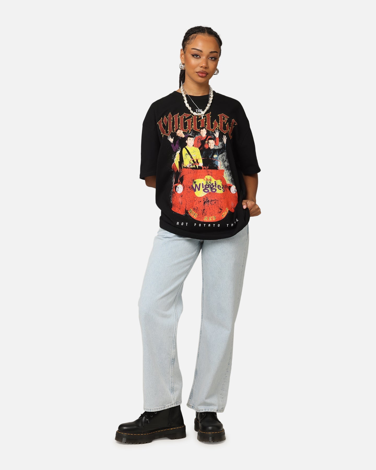 Goat Crew X The Wiggles Hot Potato Tour Heavy T-Shirt Black Style001