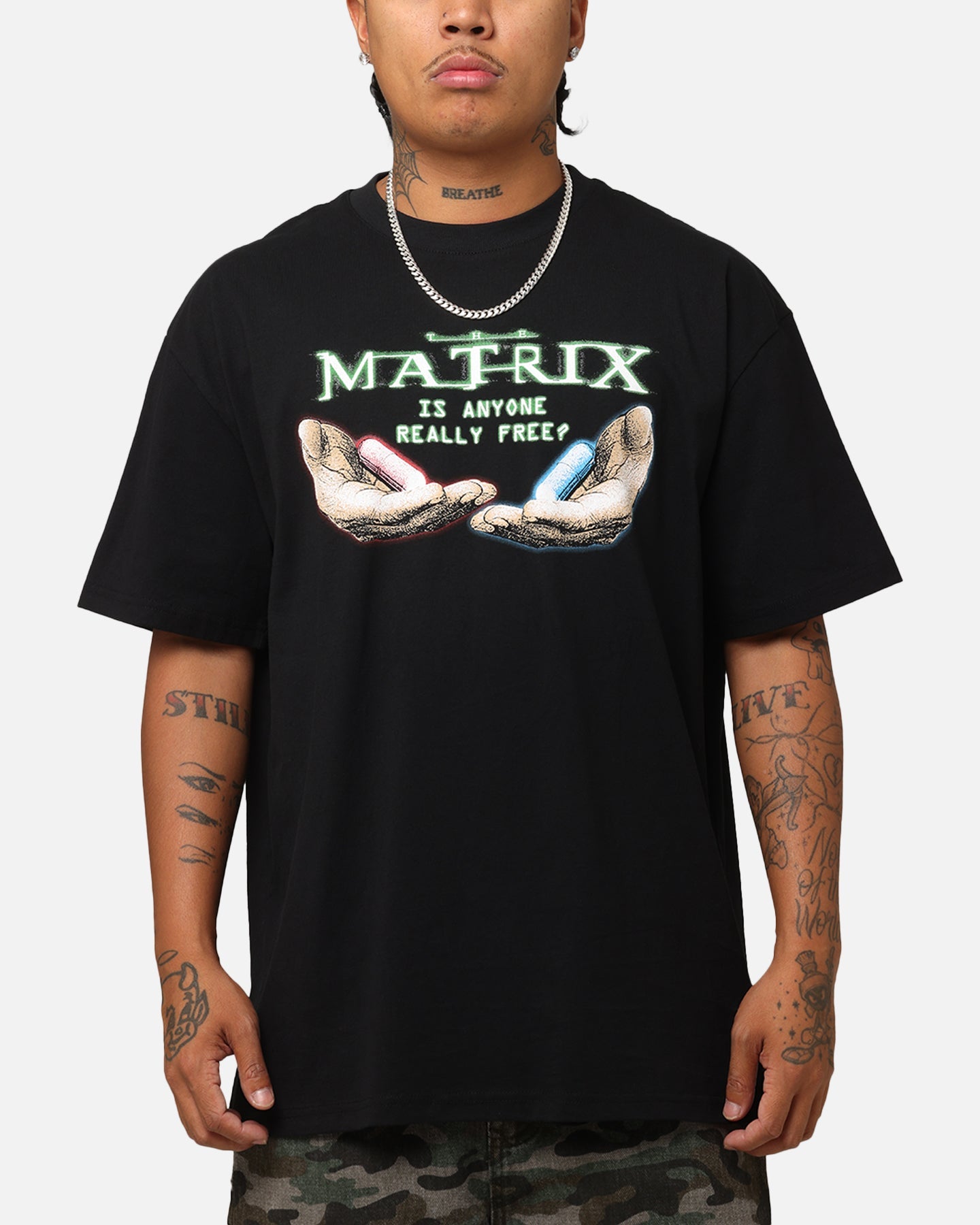 American Thrift X The Matrix Pills Heavy T-Shirt Black