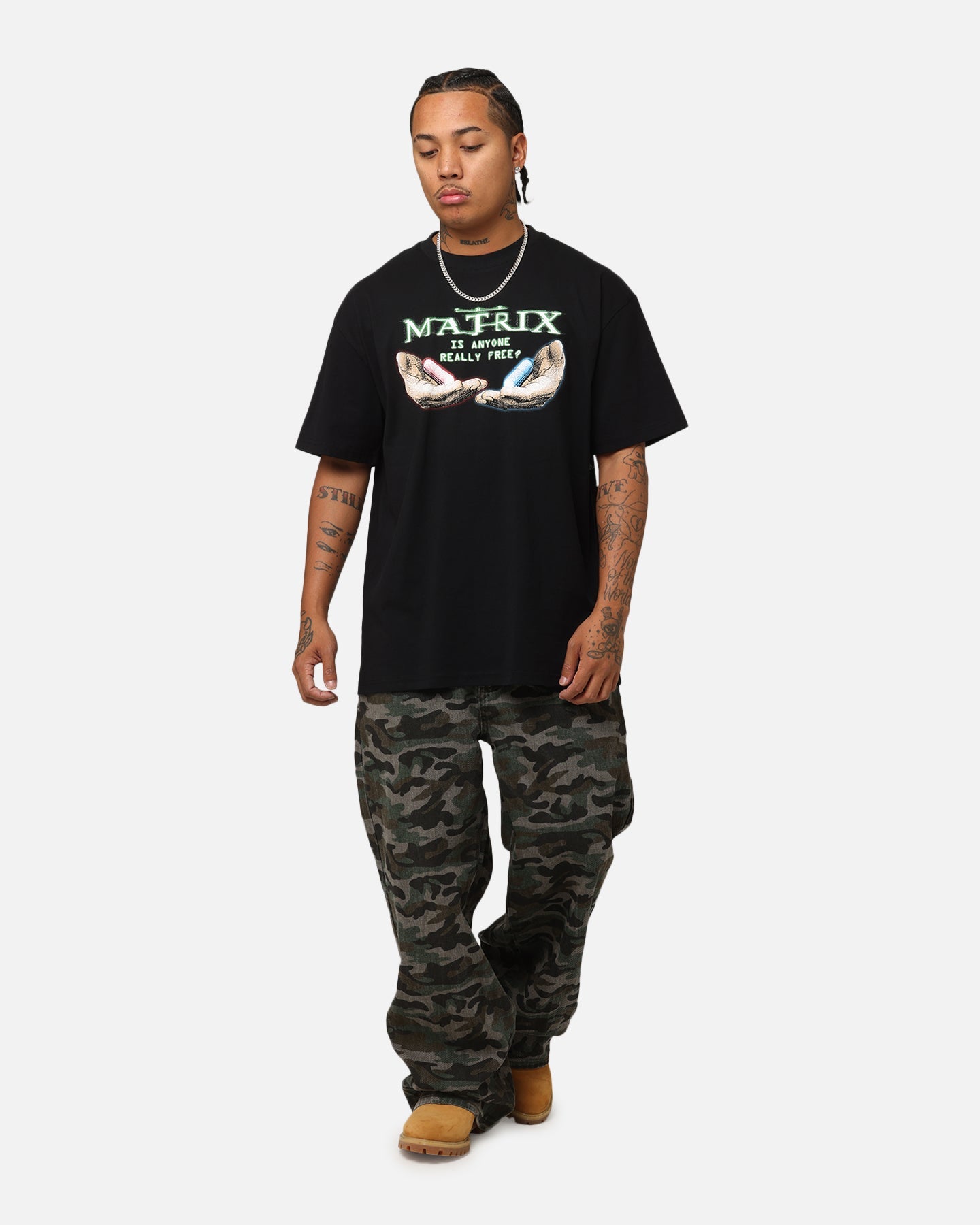 American Thrift X The Matrix Pills Heavy T-Shirt Black