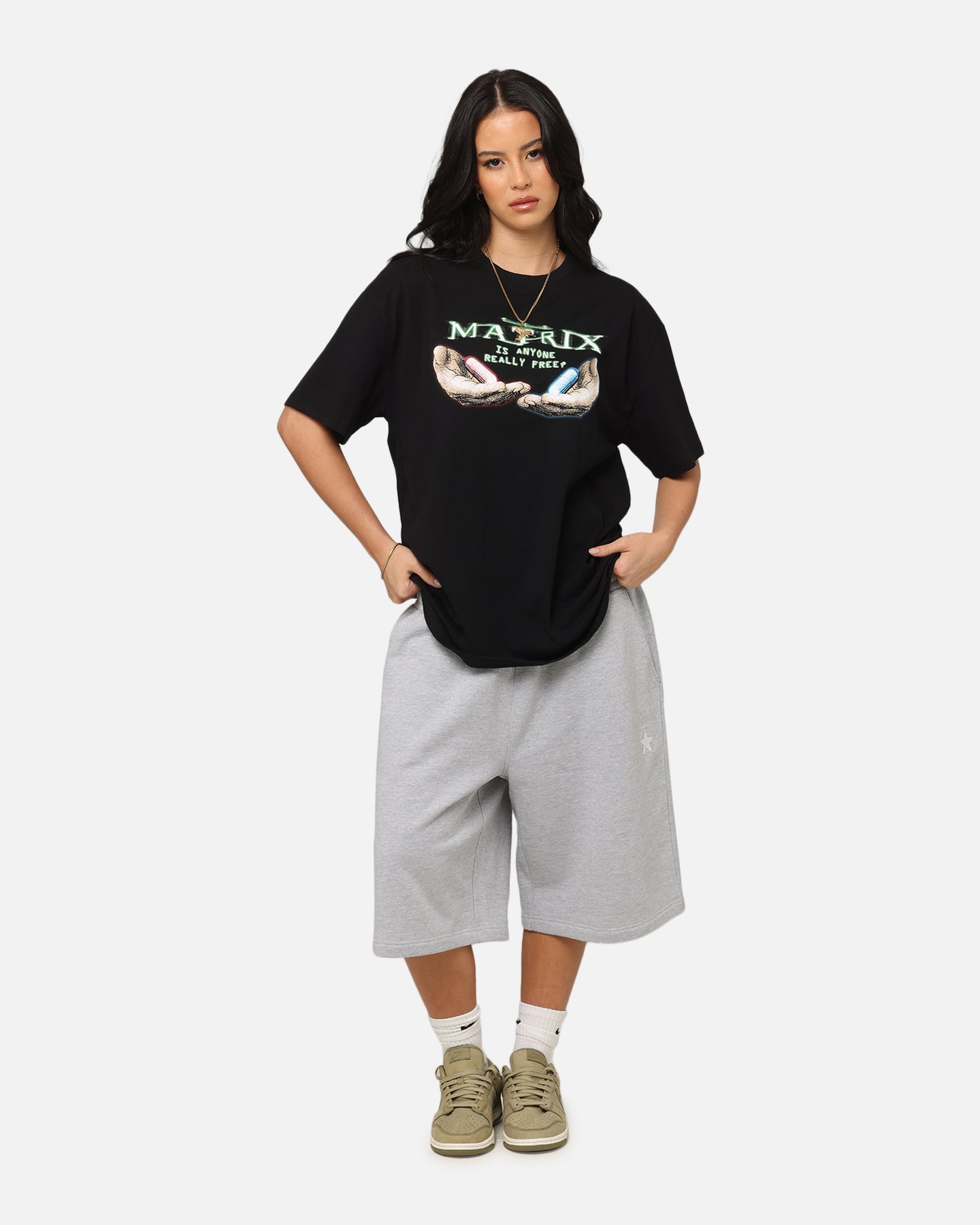 American Thrift X The Matrix Pills Heavy T-Shirt Black Style001