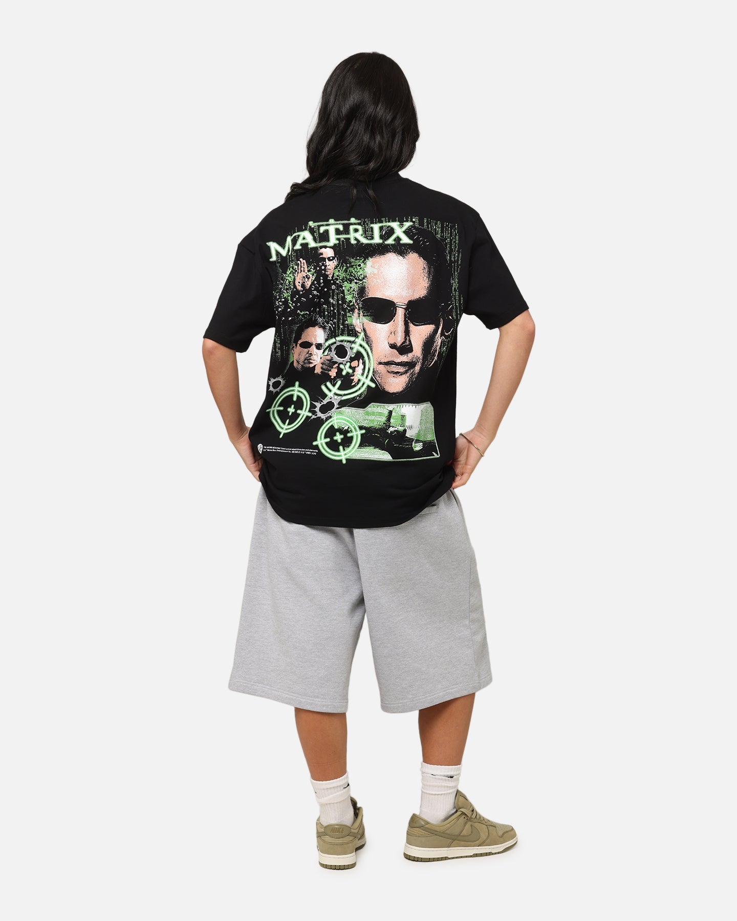 American Thrift X The Matrix Neo Bullets Heavy T-Shirt Black Style001