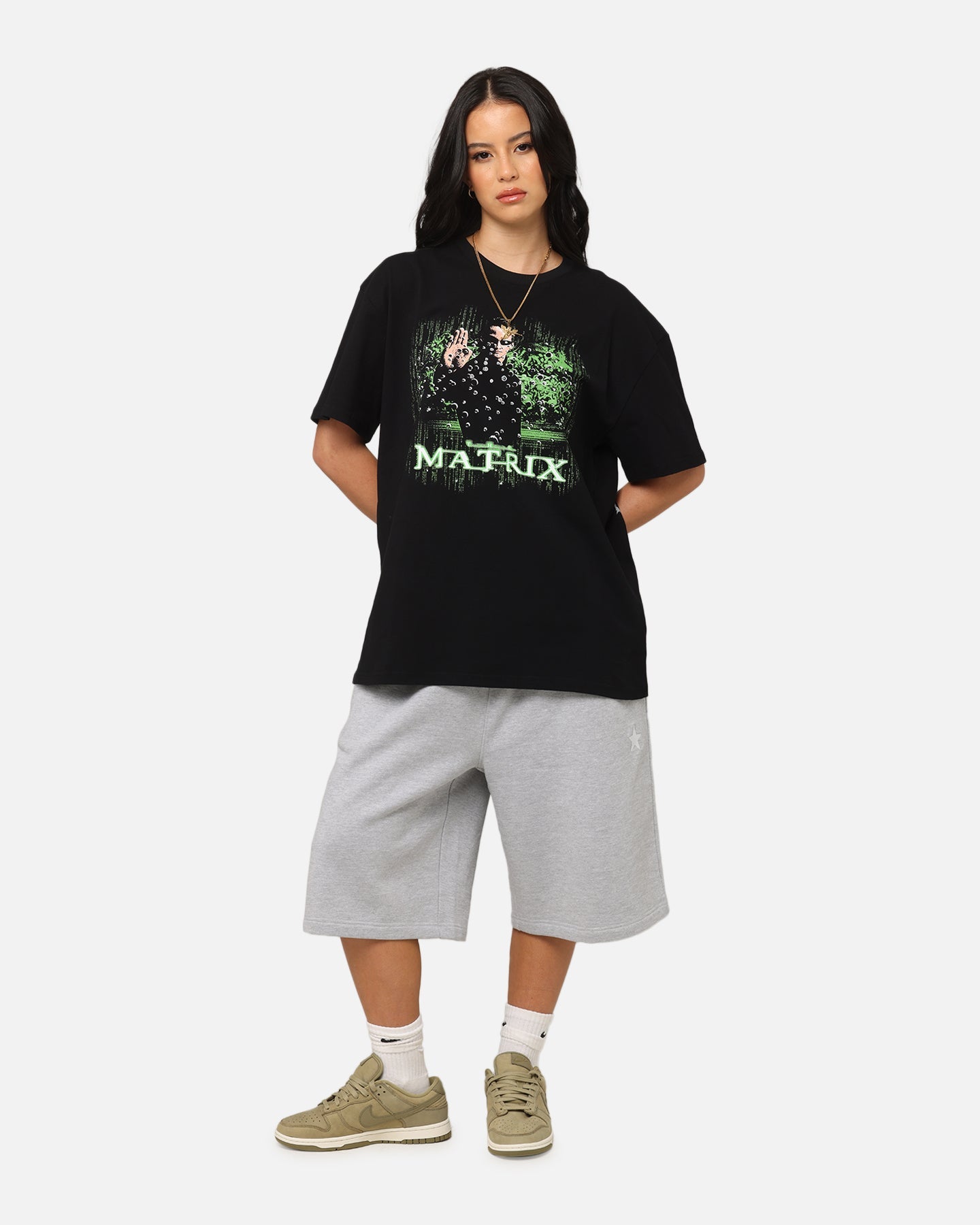 American Thrift X The Matrix Neo Bullets Heavy T-Shirt Black Style001