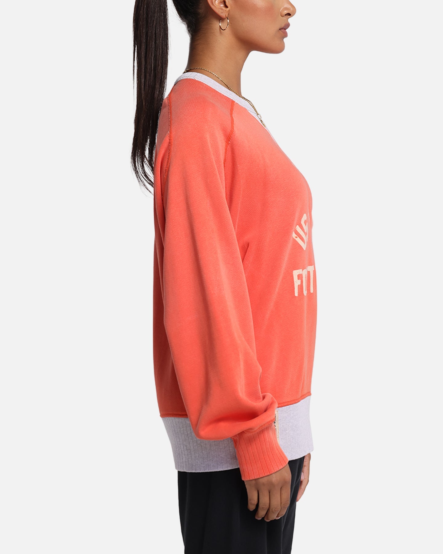 Champion 50's Saddle Crew Sweatshirt Team Red Scarlet Style001
